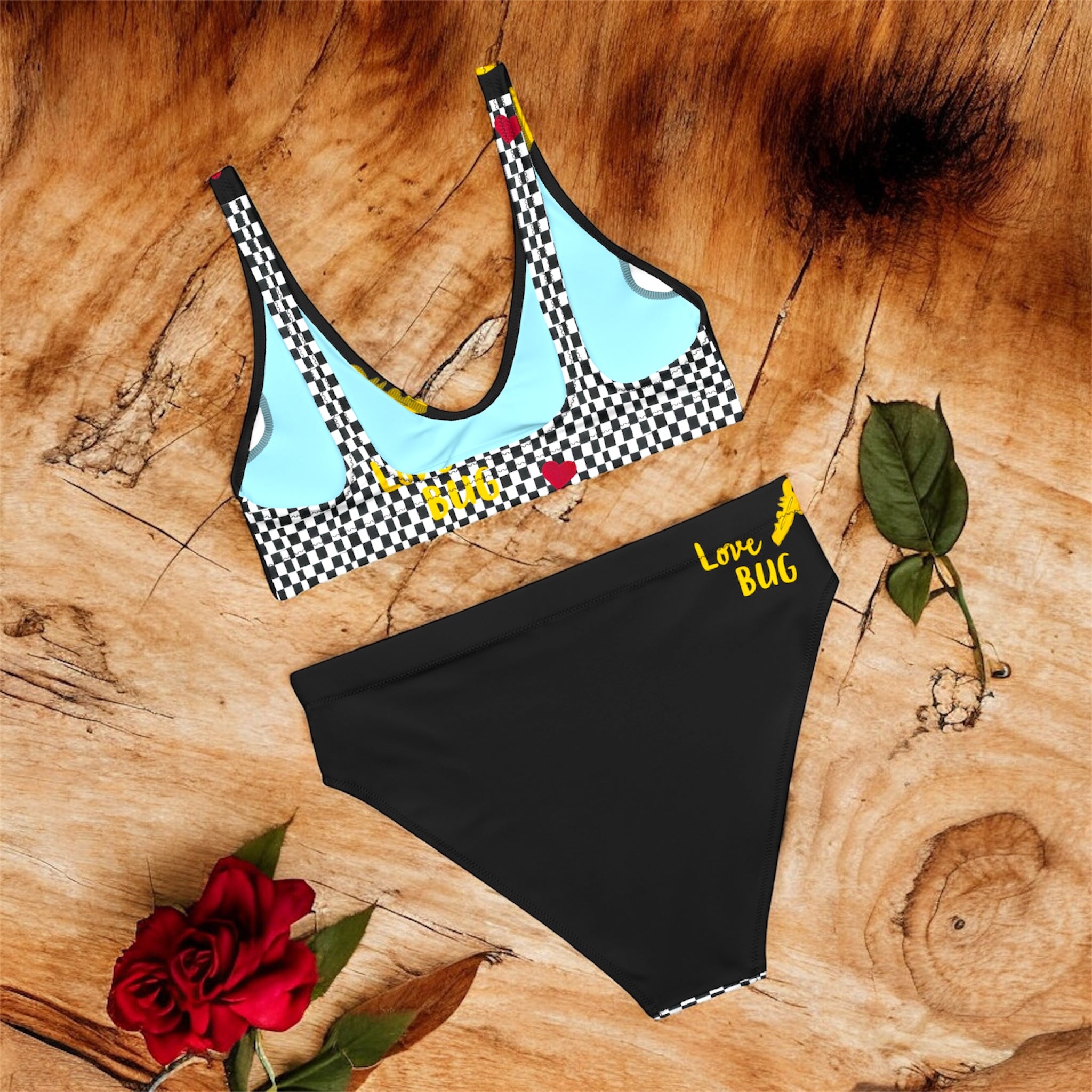 Image 3 -Perfect Key 2 Piece Bikini Set – full look handcrafted swimwear from the Night Time Velour Collection | Golden Expression Art"