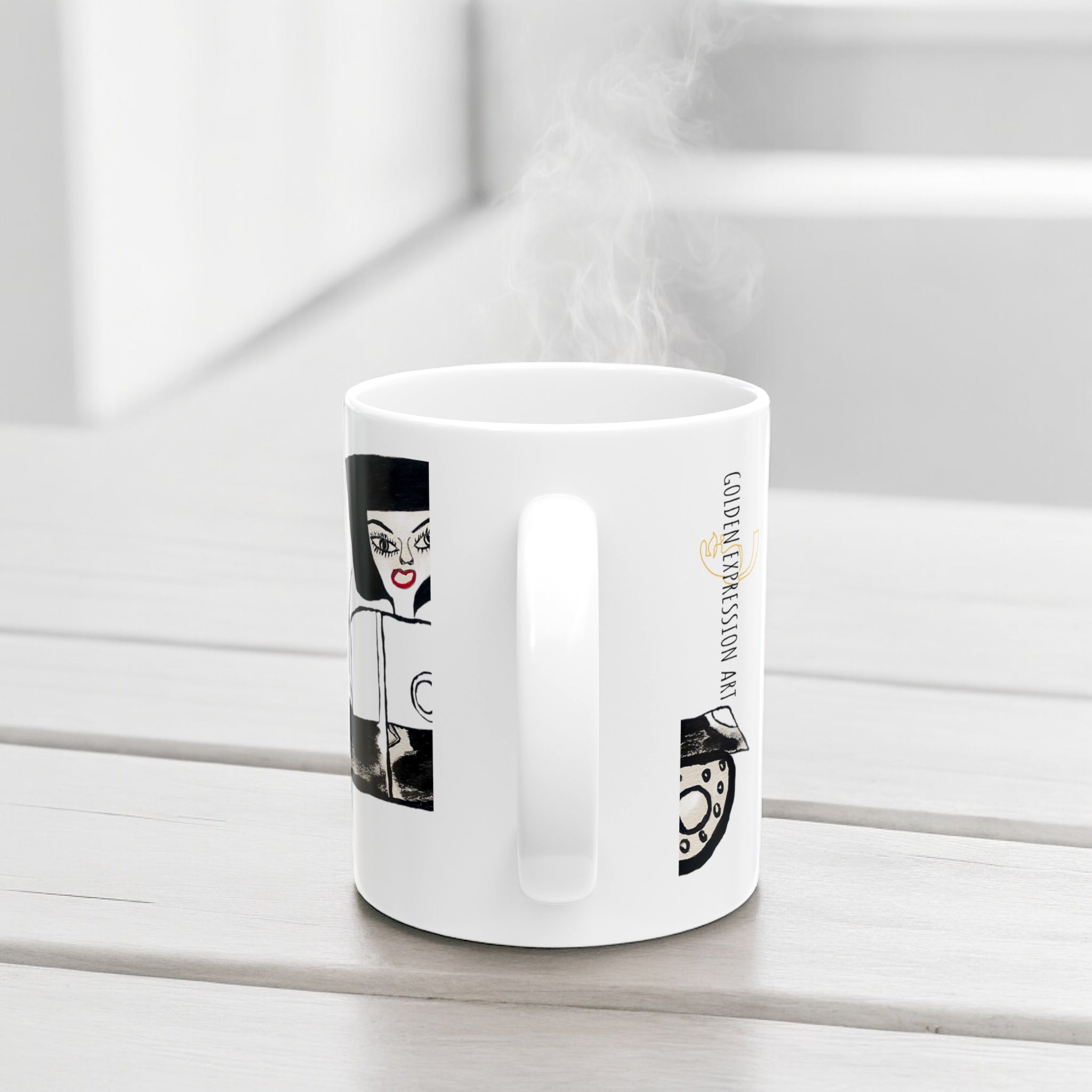 Wait Your Turn Coffee Tea Mug - Golden Expression Art