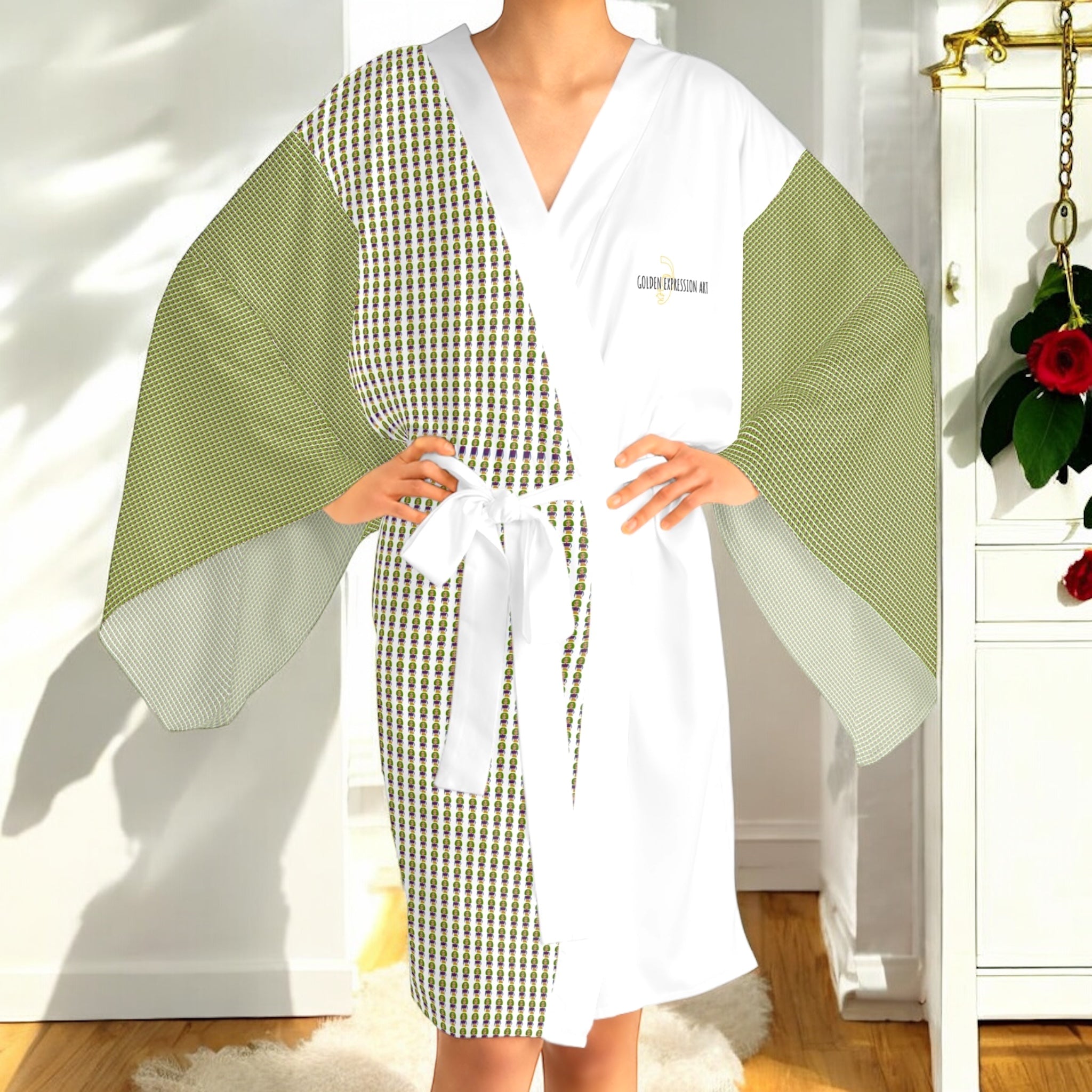 Serenity Kimono Beach Cover up - Golden Expression Art