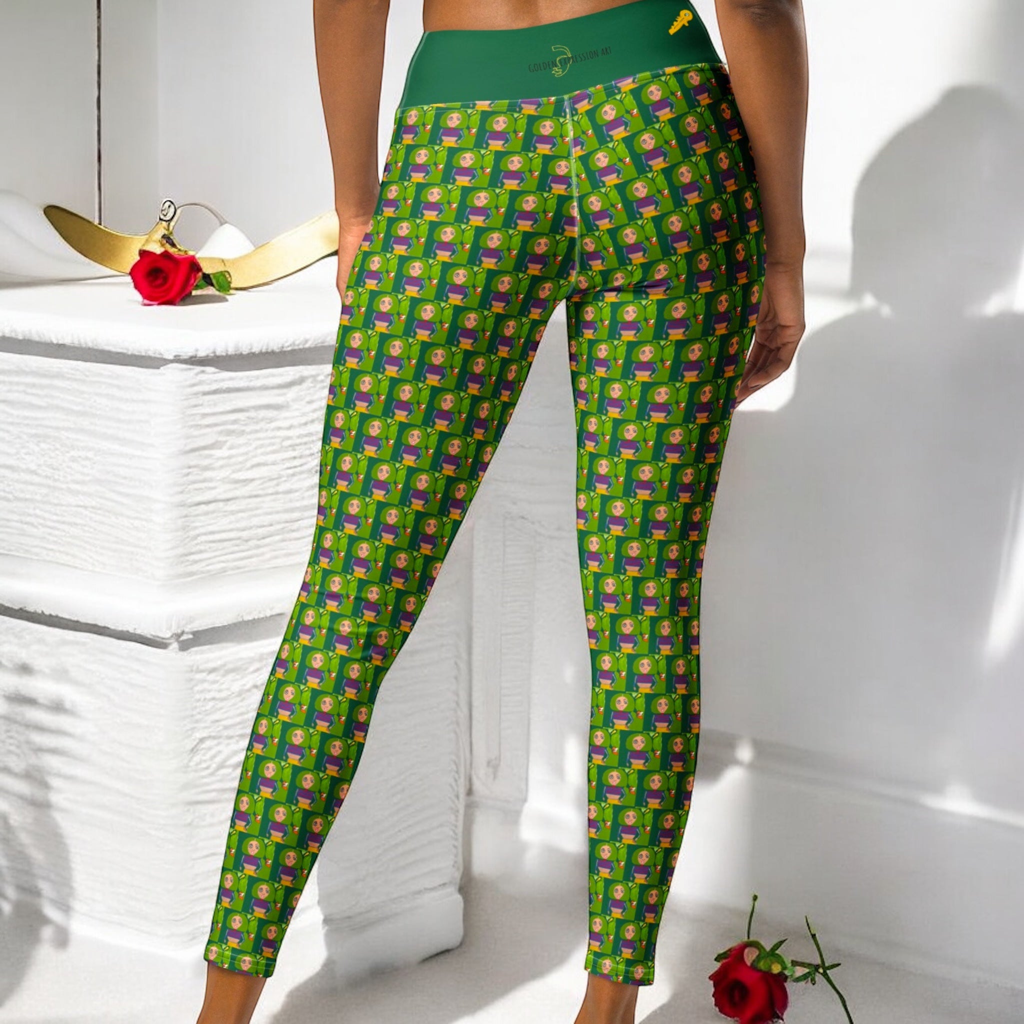 Triumphant Athletic Leggings - Golden Expression Art