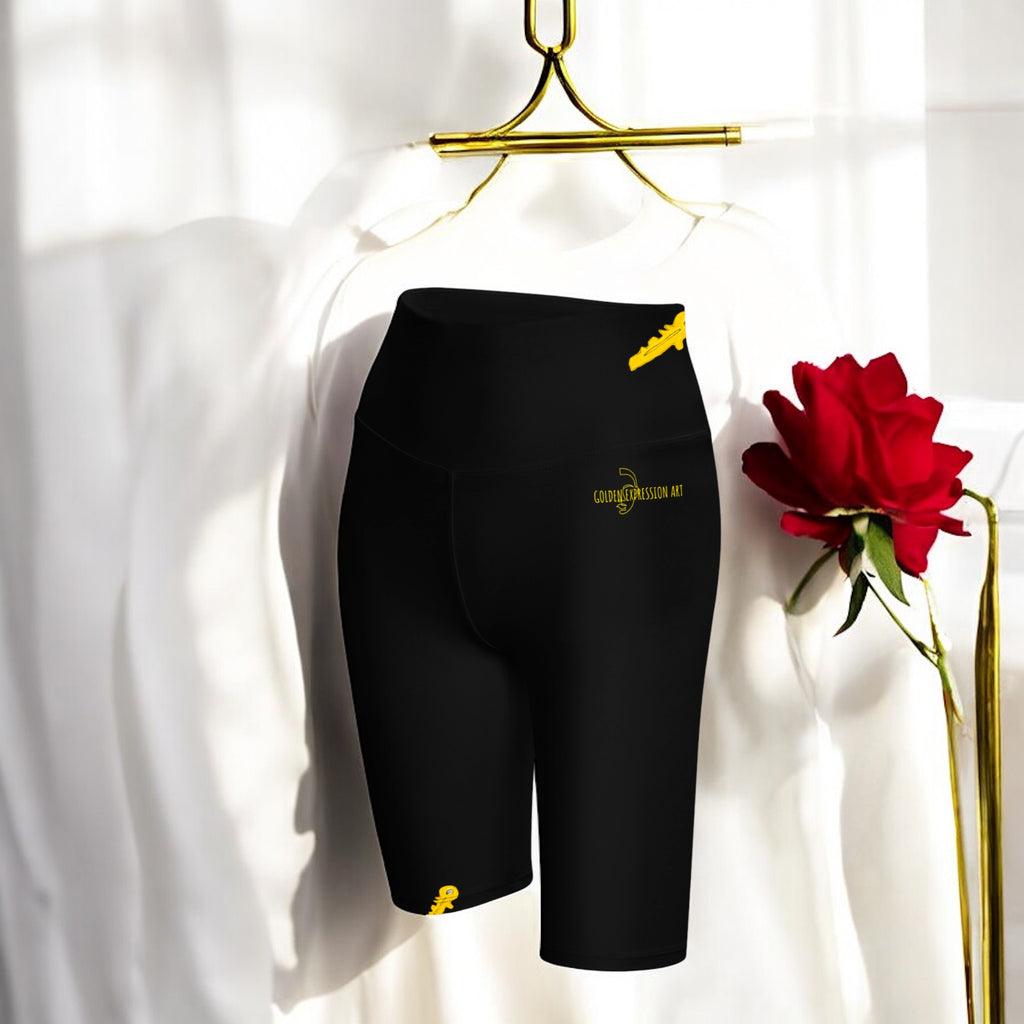 Deluxe Lounger Athletic Biker Shorts - Golden Expression Art