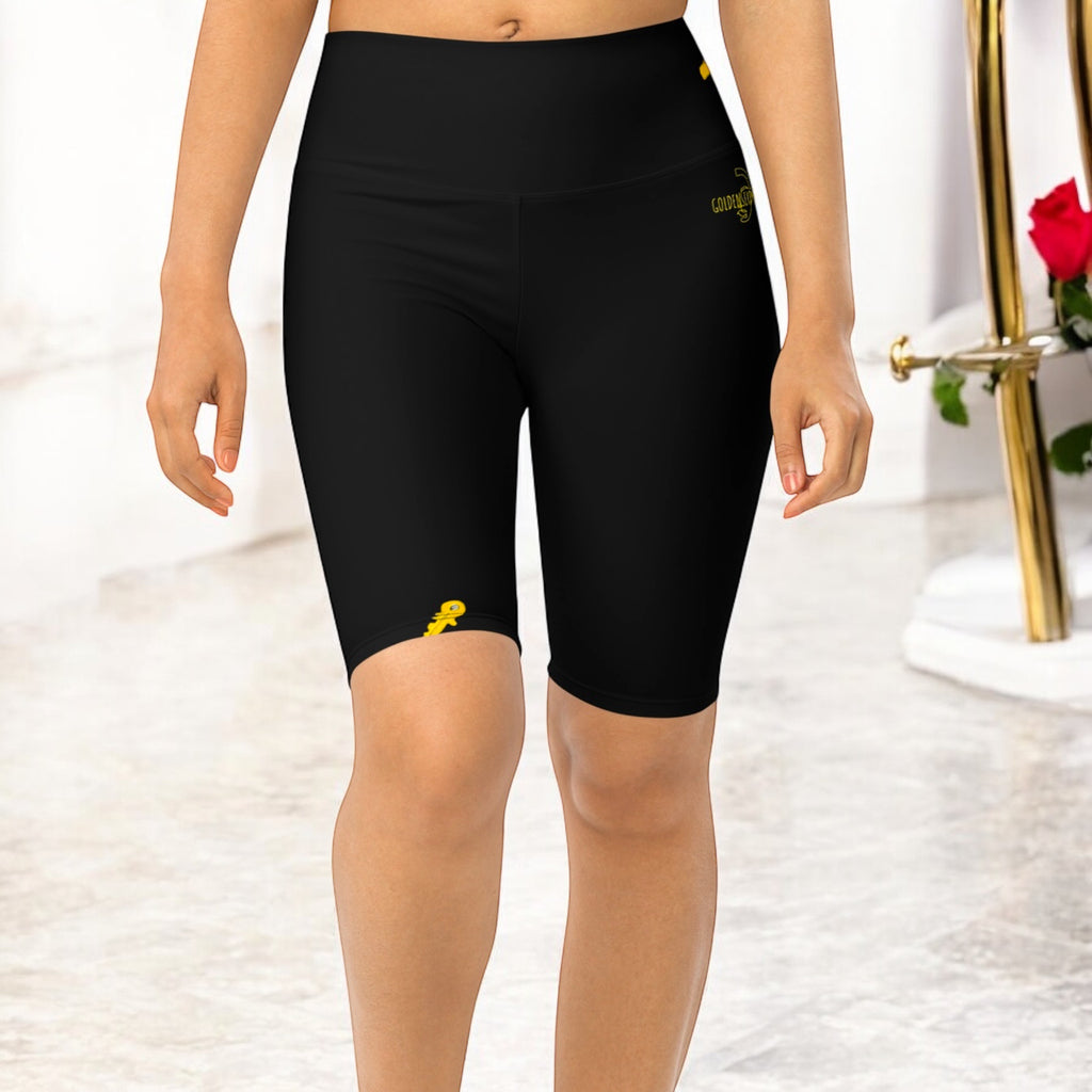 Deluxe Lounger Athletic Biker Shorts - Golden Expression Art