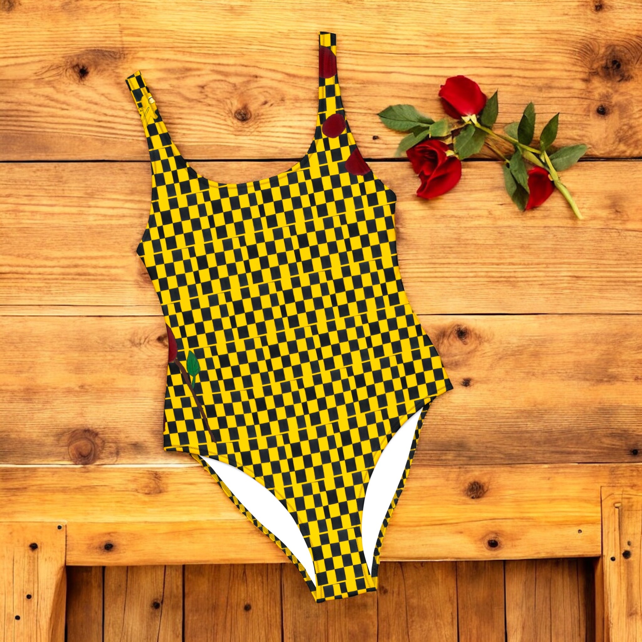 Heart Beat One Piece Swimwear - Golden Expression Art