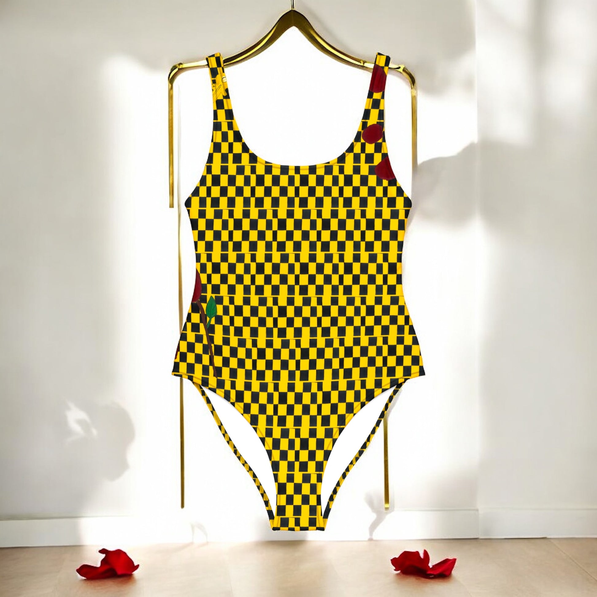 Heart Beat One Piece Swimwear - Golden Expression Art