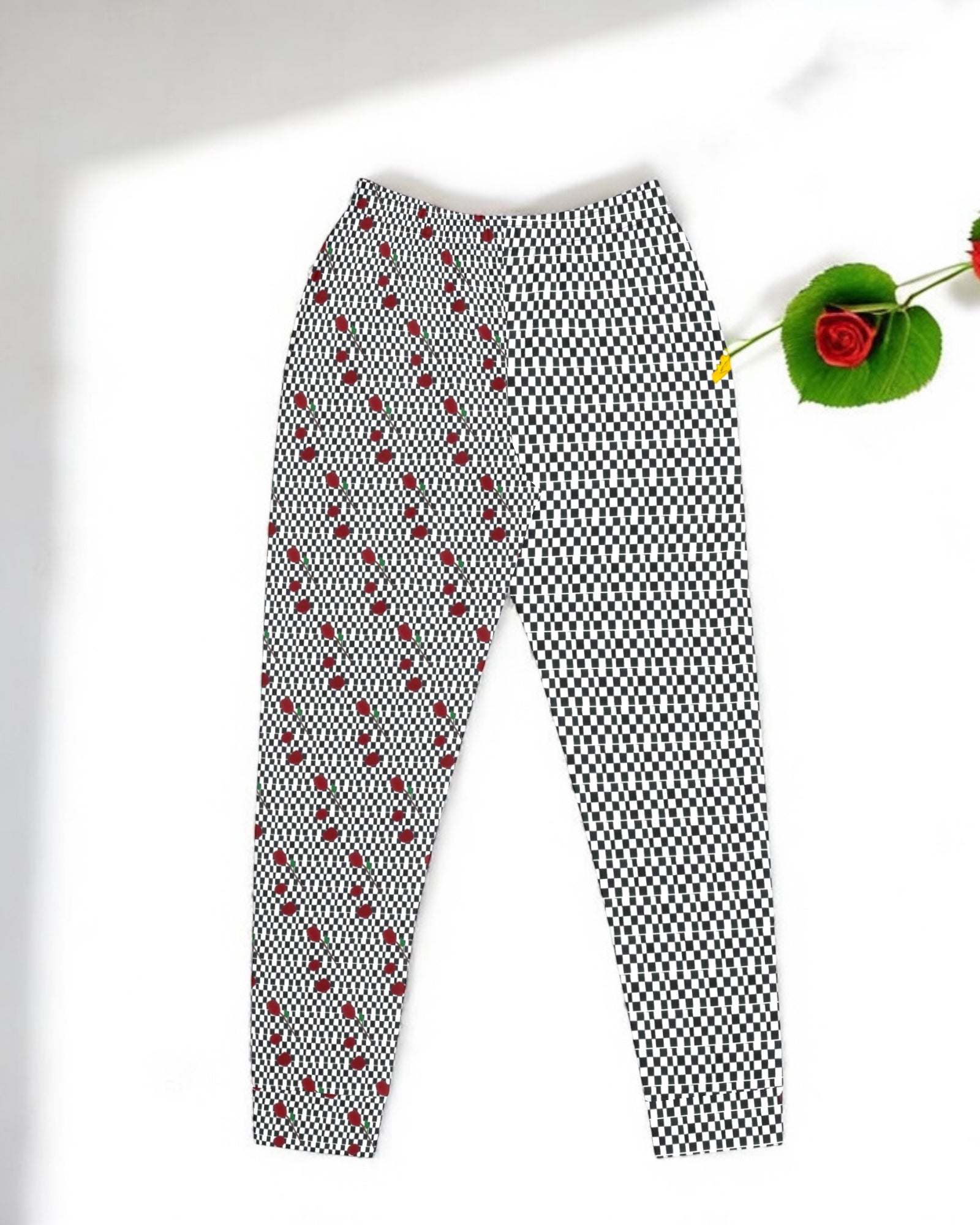 Dice Checkered Athletic Joggers - Golden Expression Art