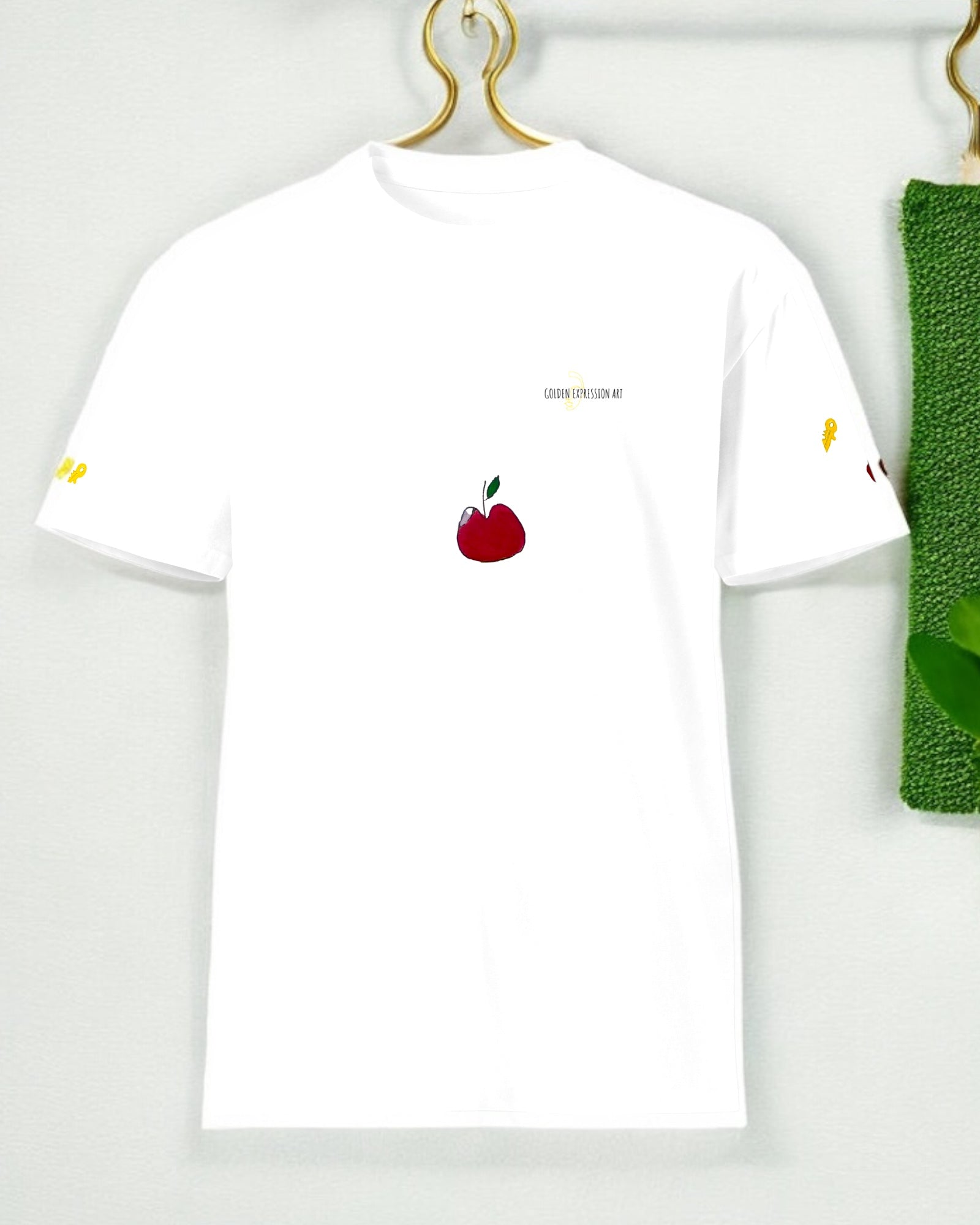 Forbidden Apple Short Sleeve T-Shirt - Golden Expression Art