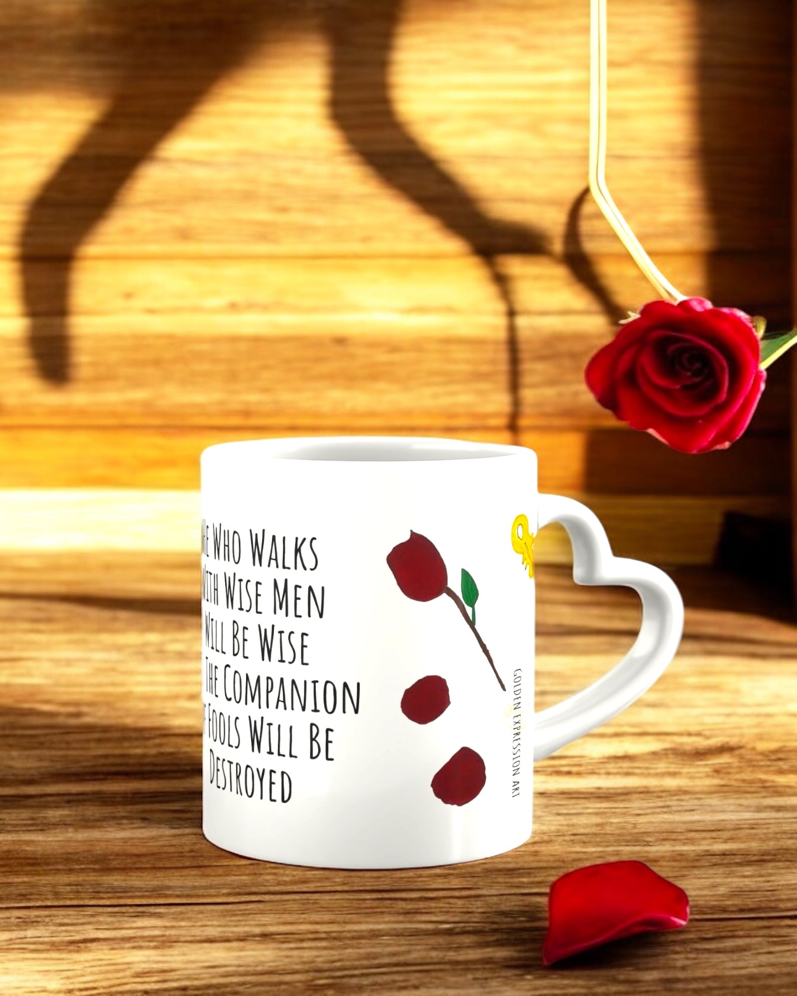 Magical Hearts Coffee Tea Mug - Golden Expression Art