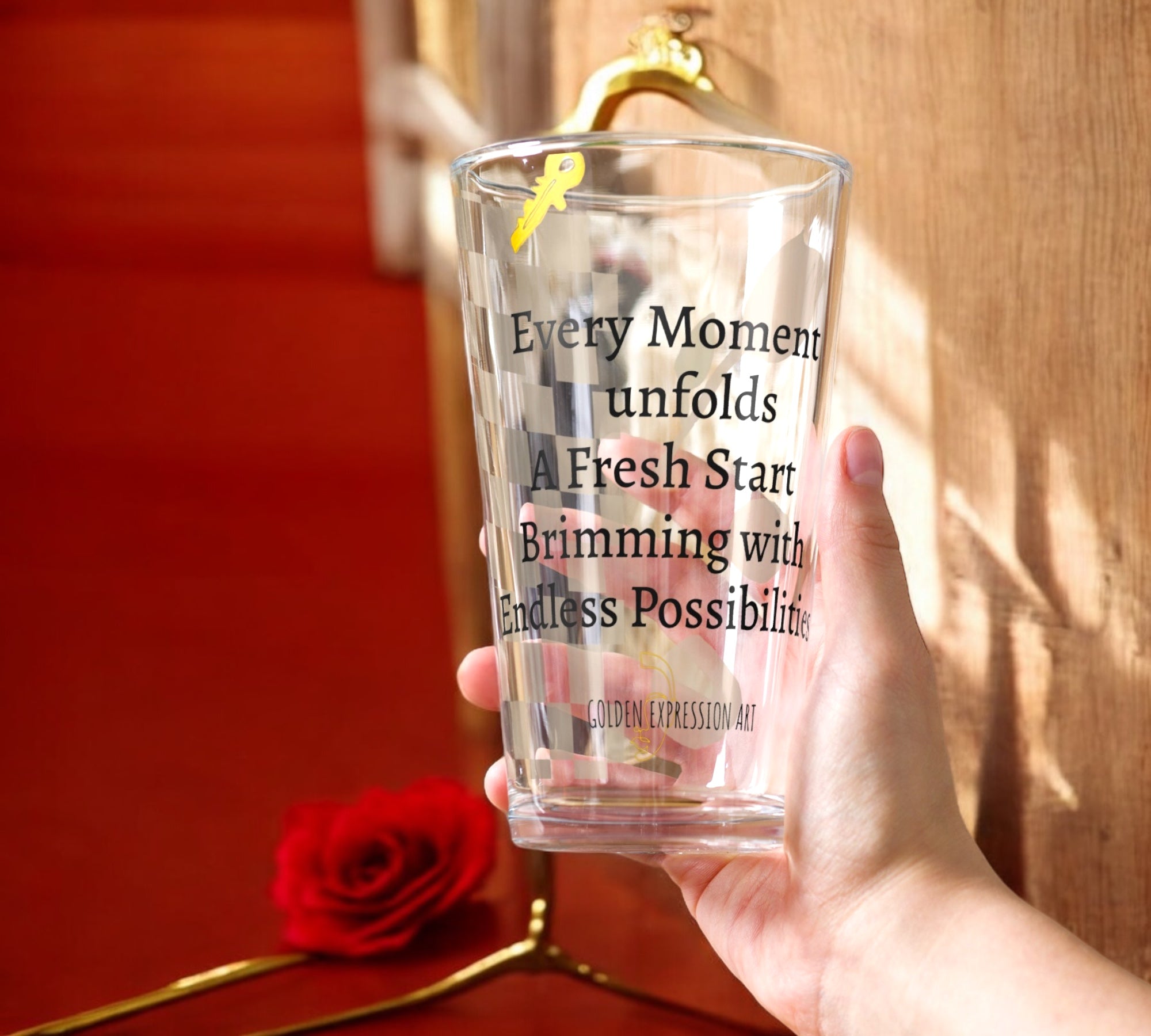 Key Shaker Glass - Golden Expression Art
