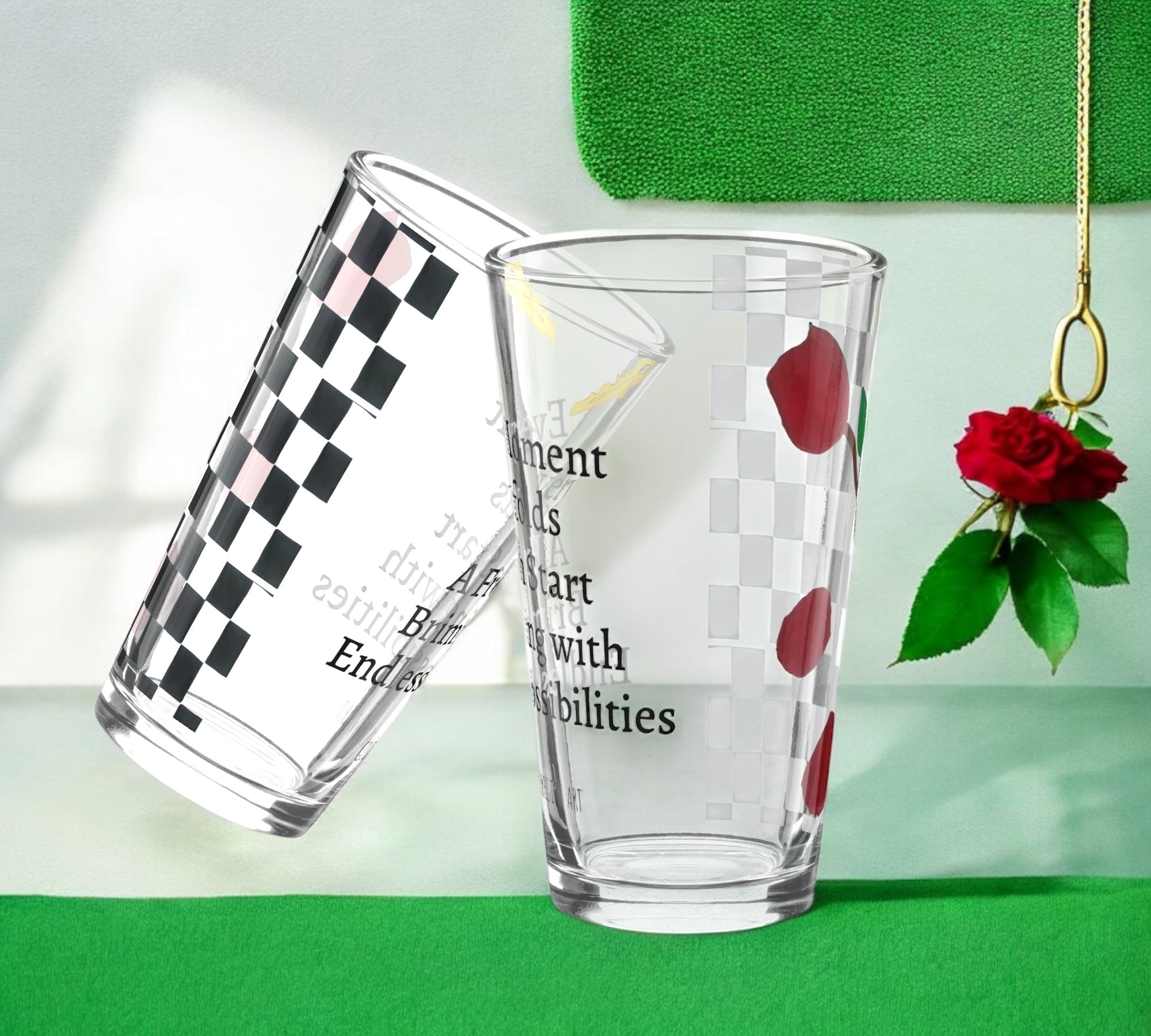 Key Shaker Glass - Golden Expression Art