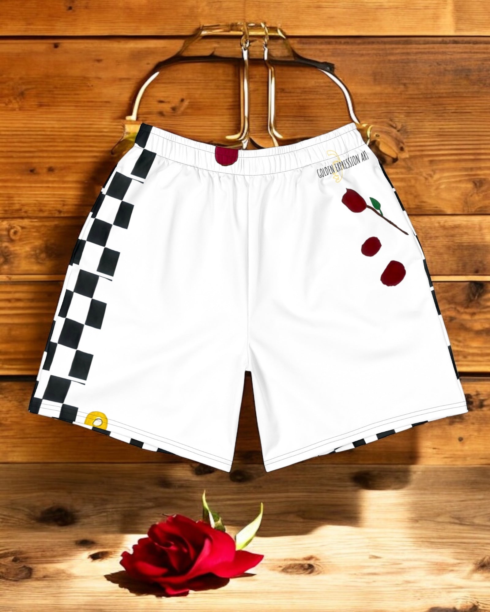 Challenger Athletic Shorts - Golden Expression Art