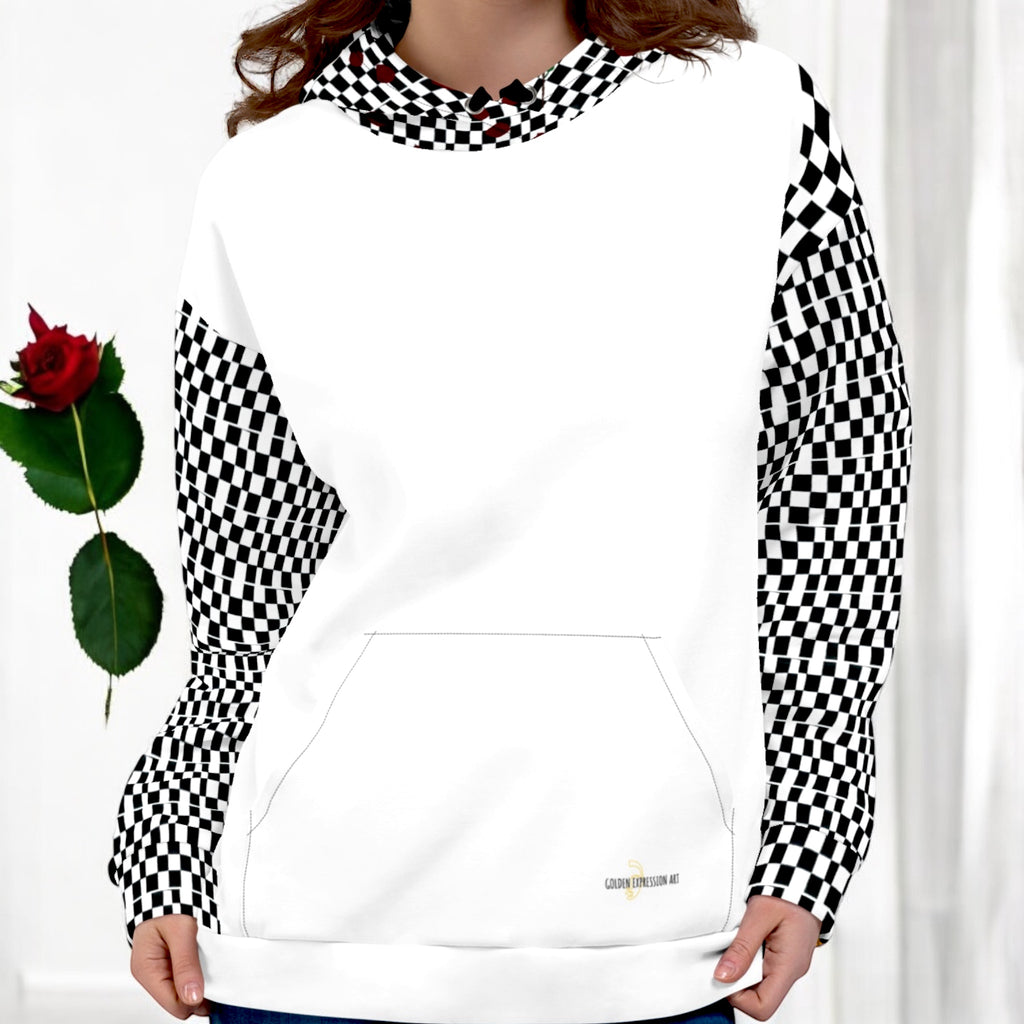 Black & White Board Classic Hoodie - Golden Expression Art