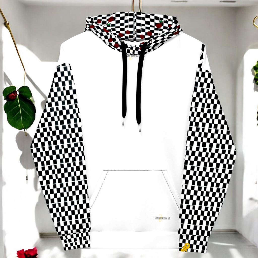 Black & White Board Classic Hoodie - Golden Expression Art