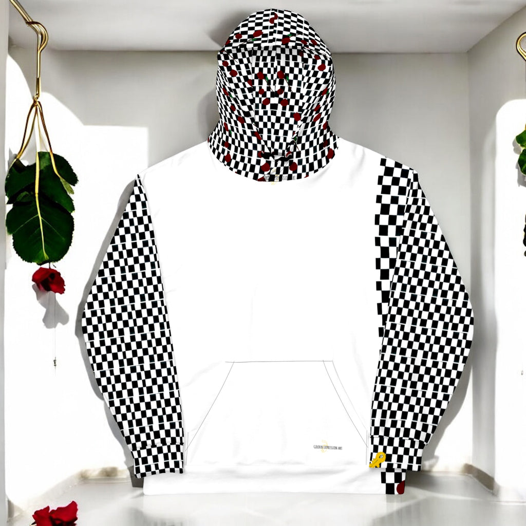 Black & White Board Classic Hoodie - Golden Expression Art