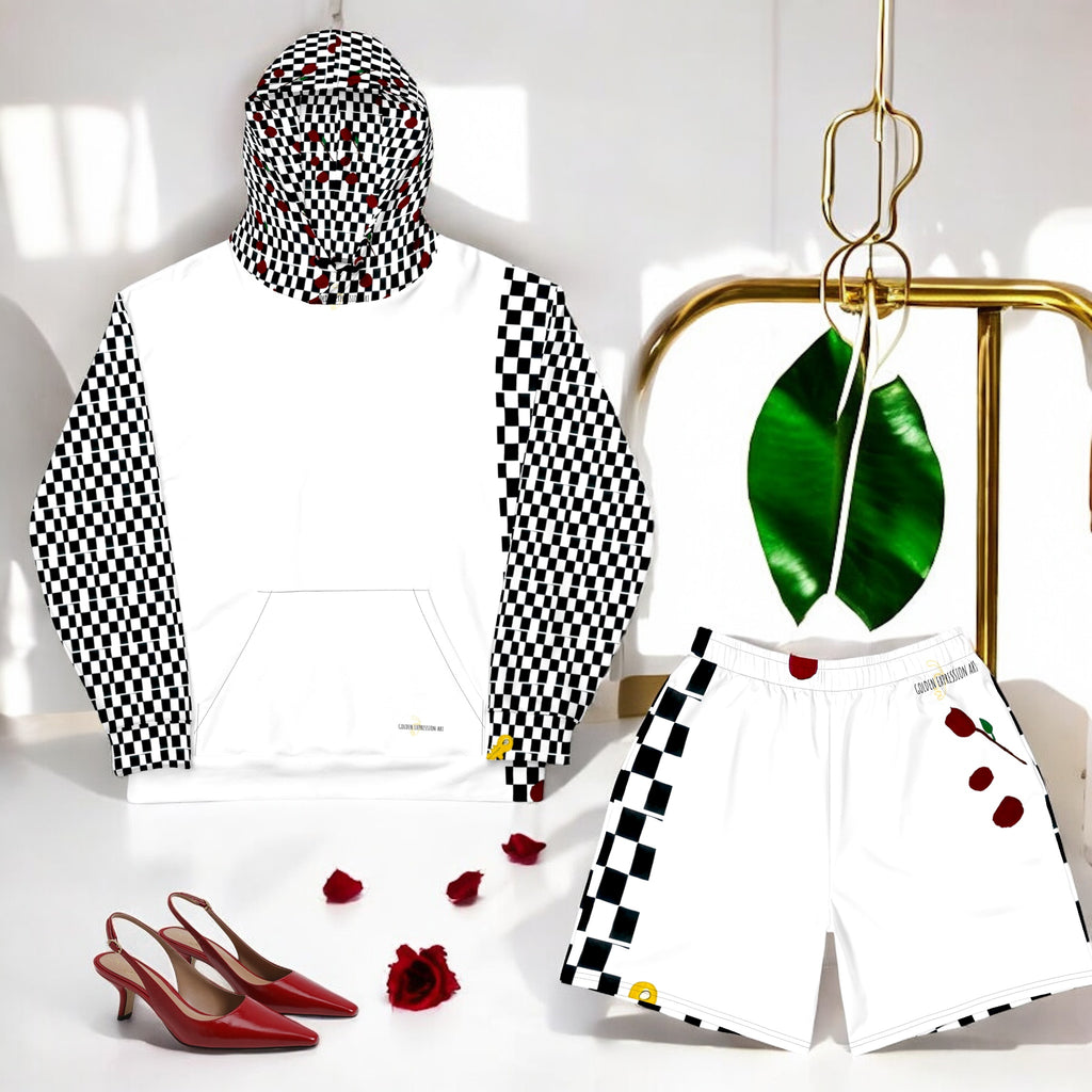 Black & White Board Classic Hoodie - Golden Expression Art