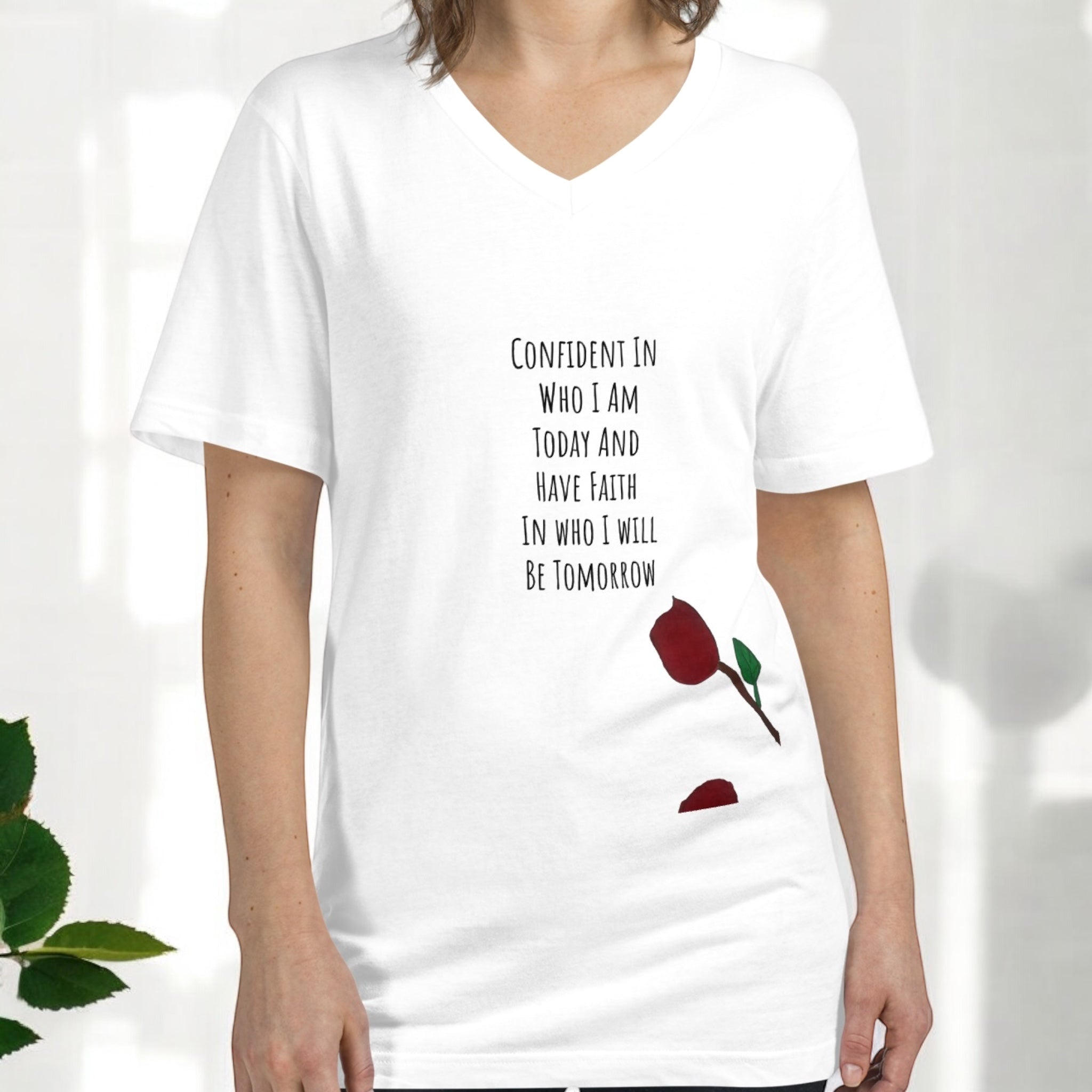 Bella Classic V Neck T Shirt - Golden Expression Art