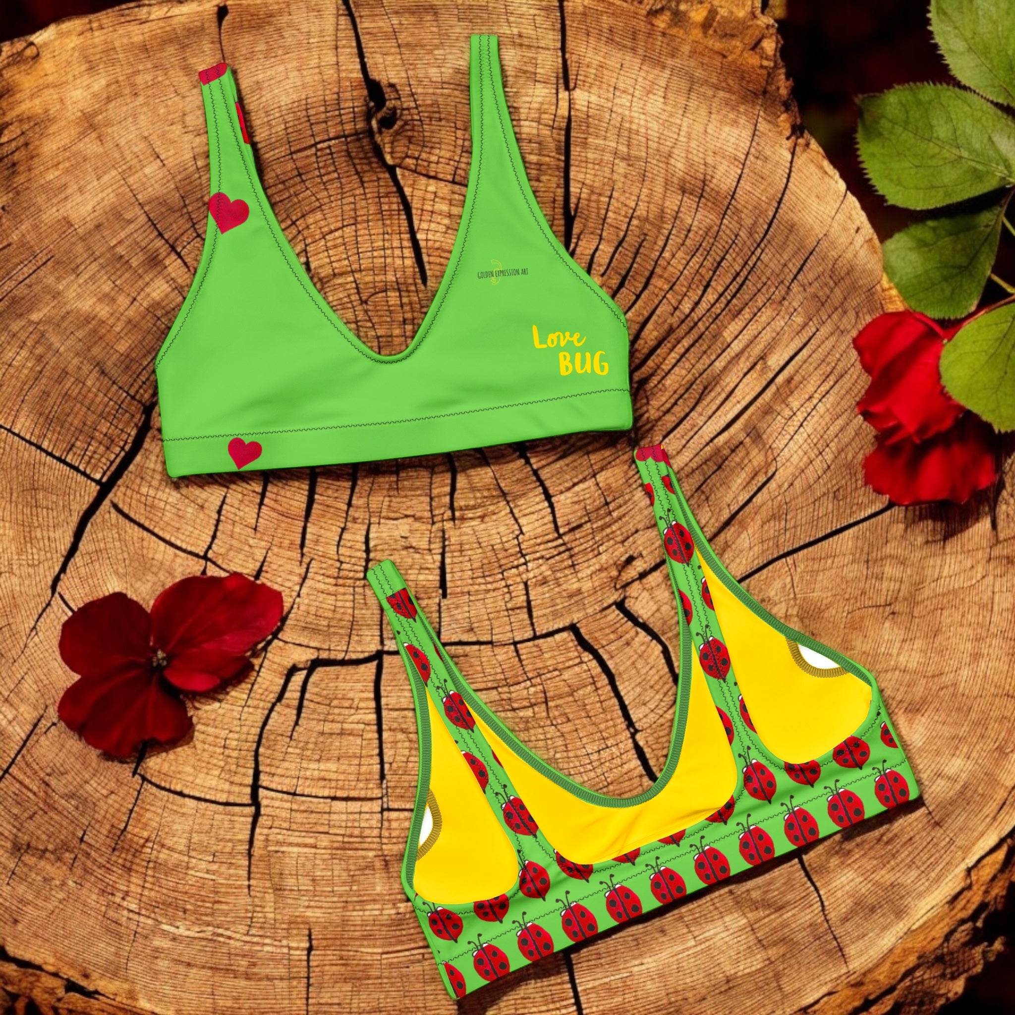Lotus Bikini Bra Top - Golden Expression Art