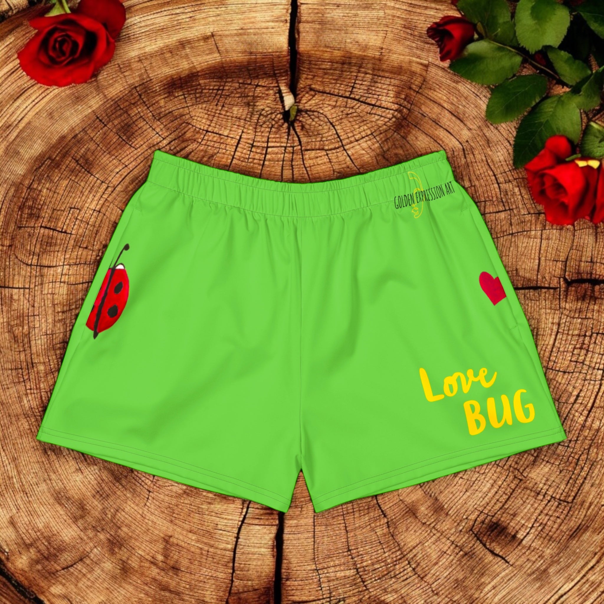 Lotus Athletic Shorts - Golden Expression Art