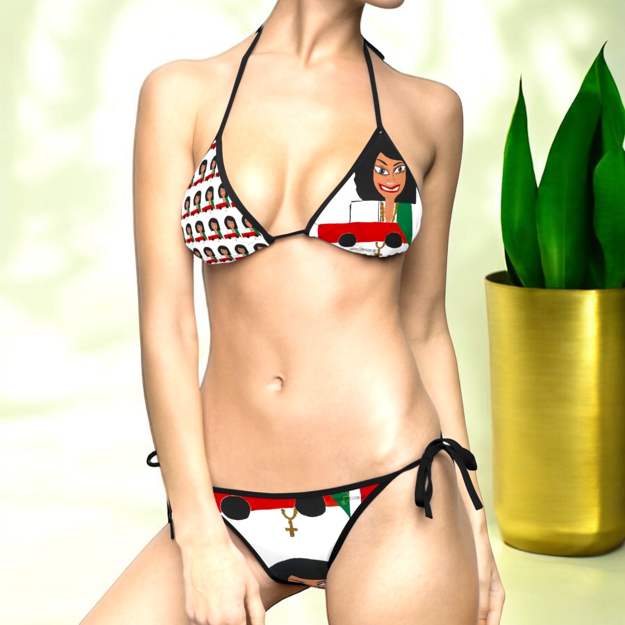 Iconic Crown Bikini - Golden Expression Art