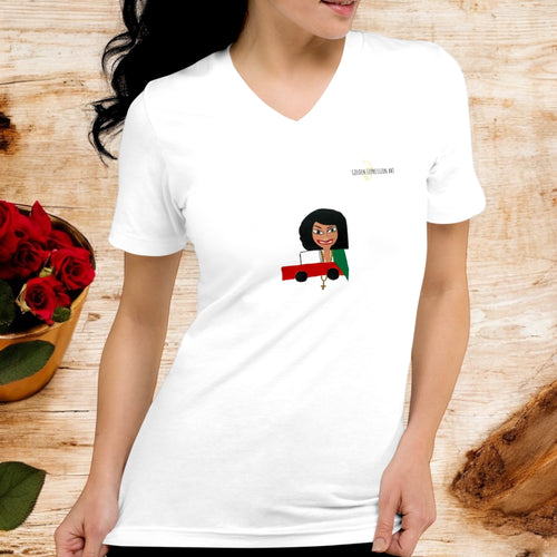 Classic Iconic V- Neck T-Shirt - Golden Expression Art
