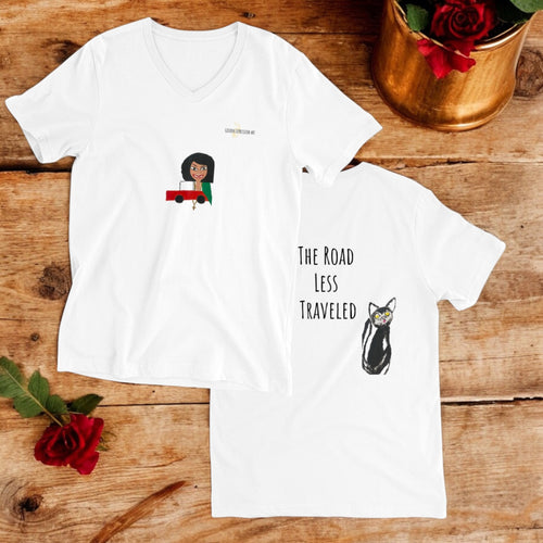 Classic Iconic V- Neck T-Shirt - Golden Expression Art