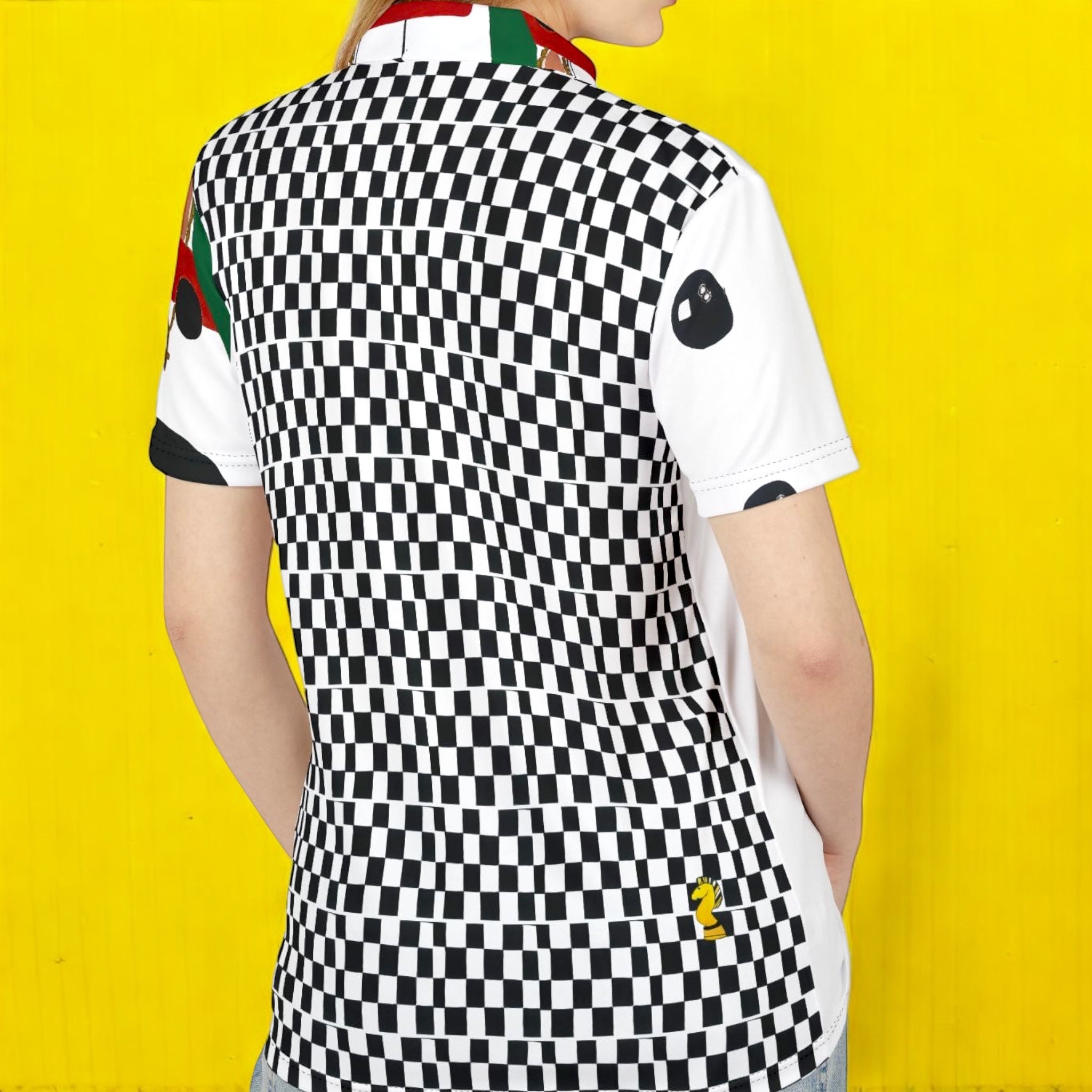 The Black Cat Unisex Polo Shirt - Golden Expression Art