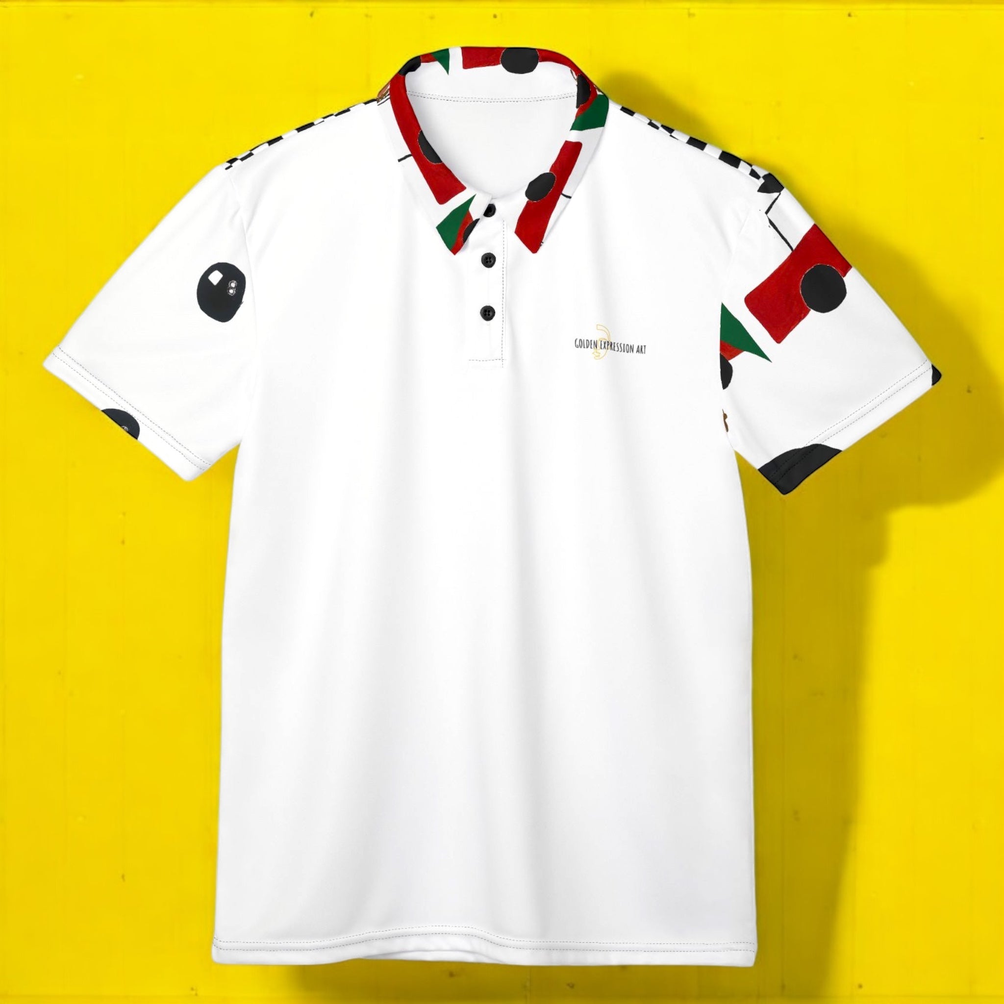 The Black Cat Unisex Polo Shirt - Golden Expression Art