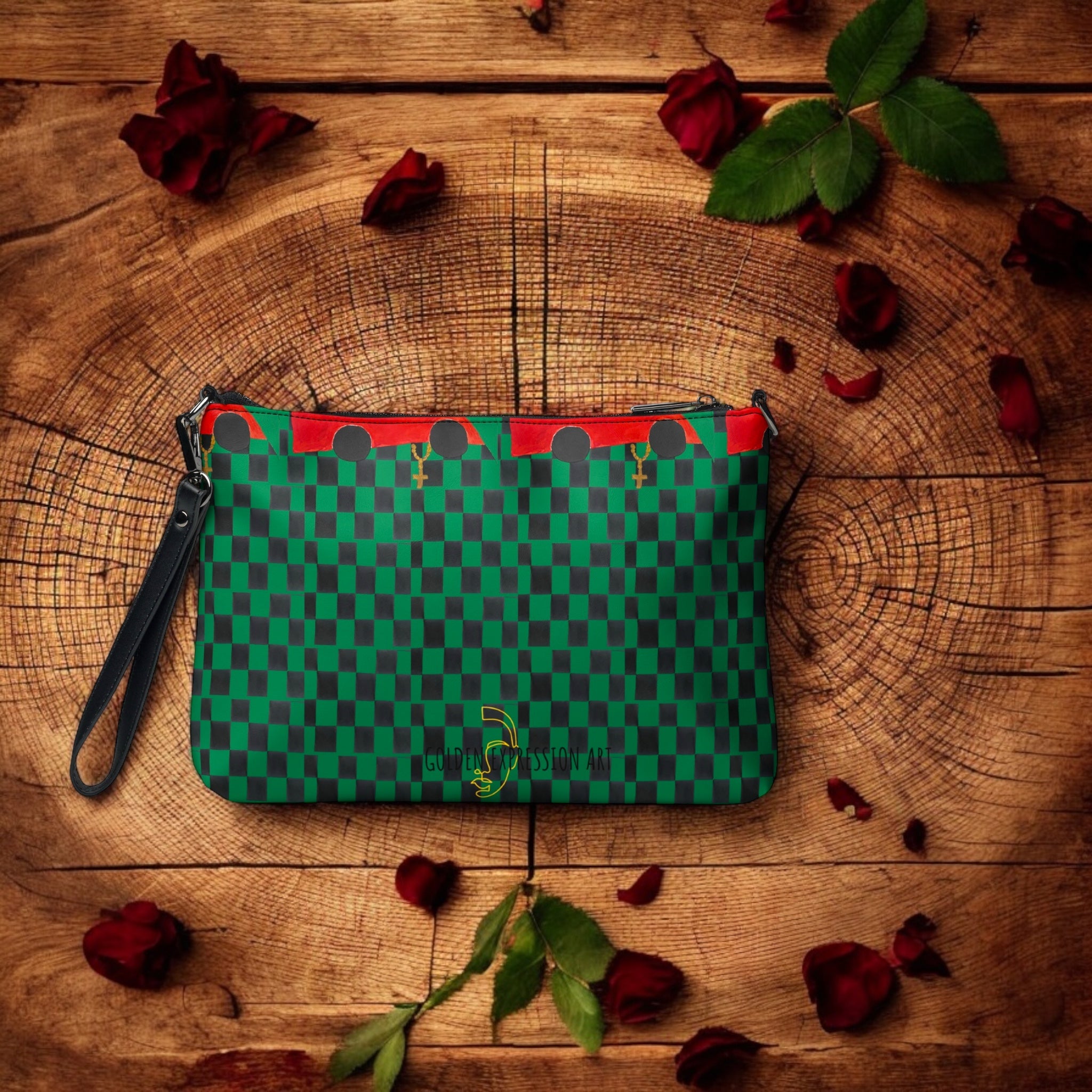 Iconic Signature Clutch Bag - Golden Expression Art