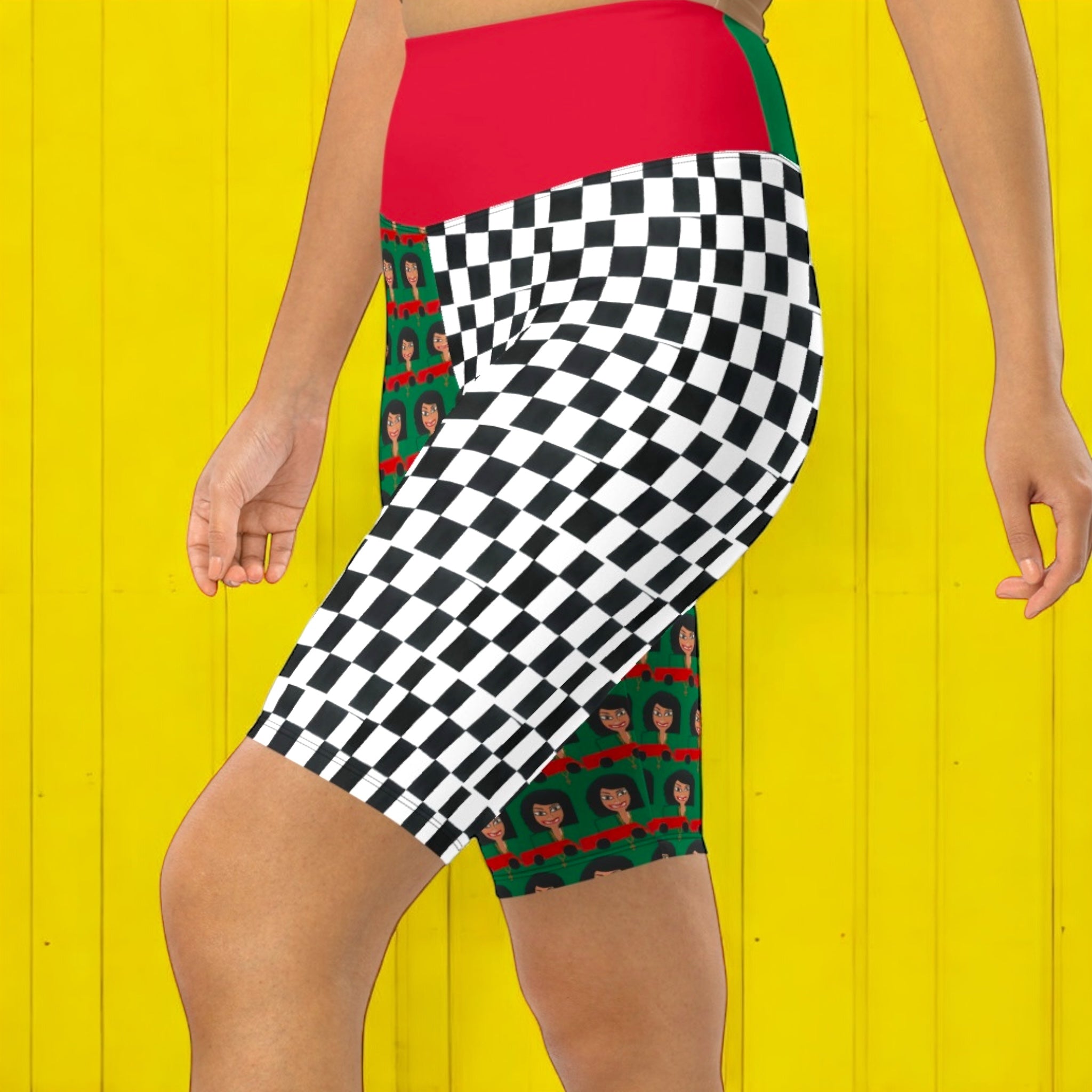 Iconic Hikers Yoga Shorts - Golden Expression Art