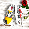 Iconic Compass Canvas Sneakers - Golden Expression Art