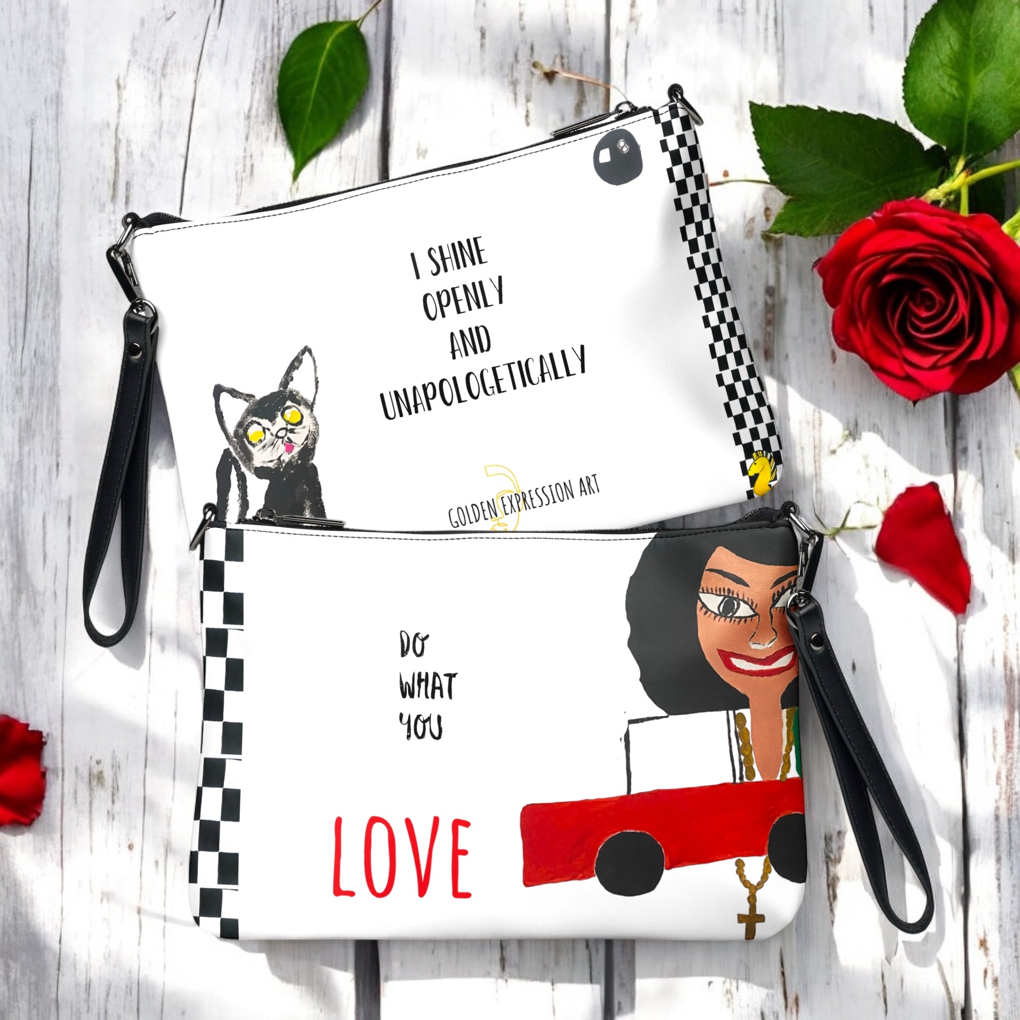 Iconic Classic Crossbody Purse - Golden Expression Art