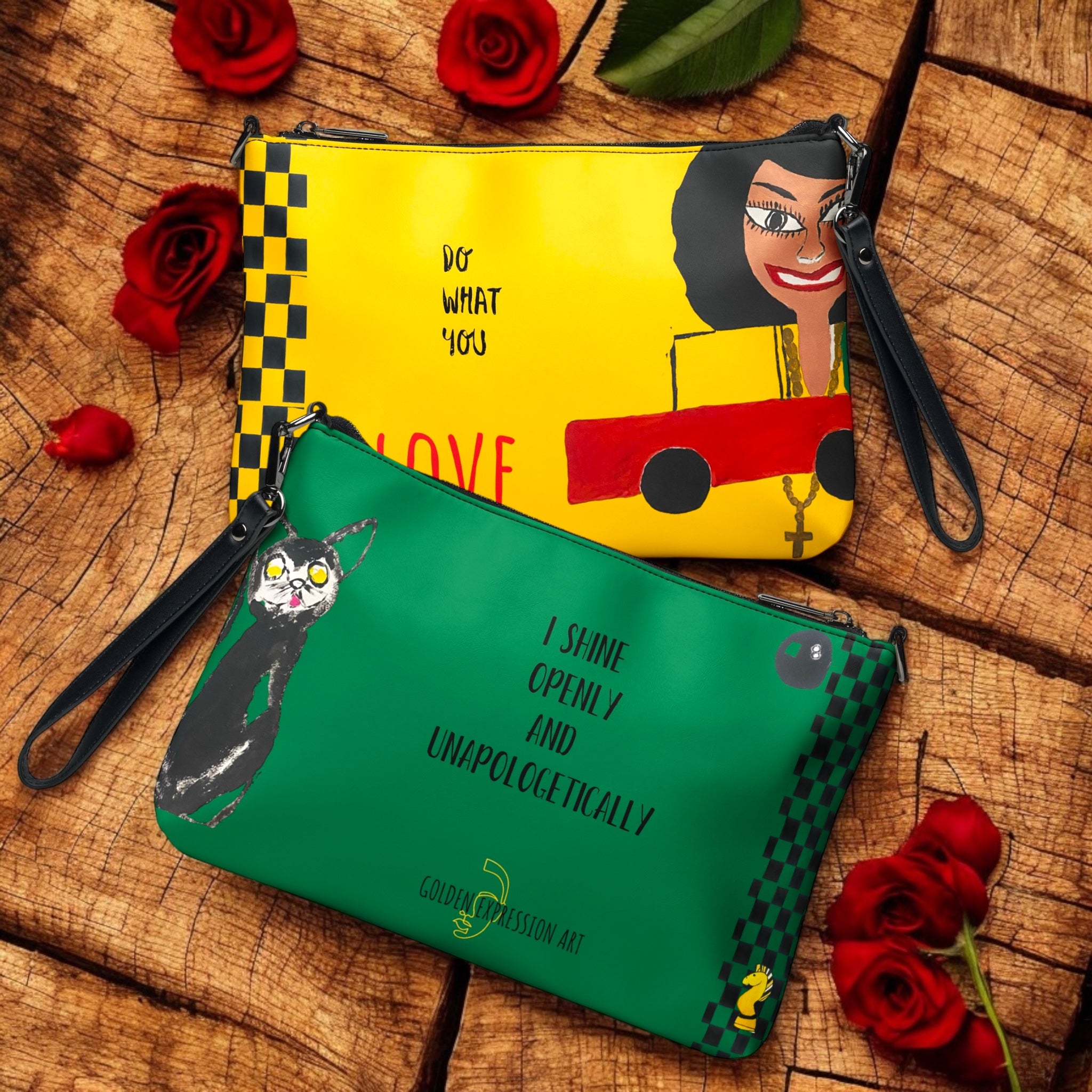 Iconic Classic Crossbody Purse - Golden Expression Art