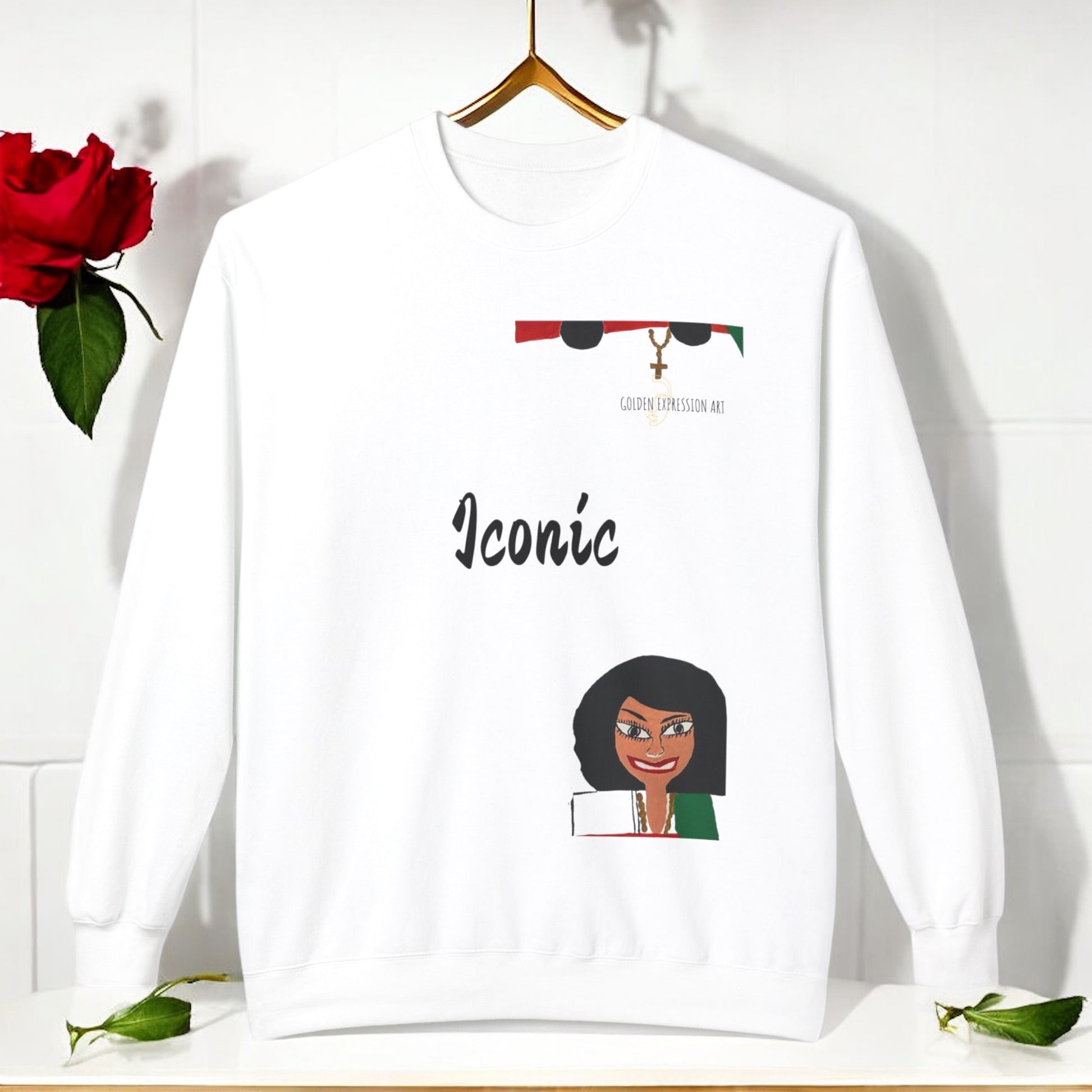 Joyce Iconic Fleece Crew Neck Sweatshirt - Golden Expression Art