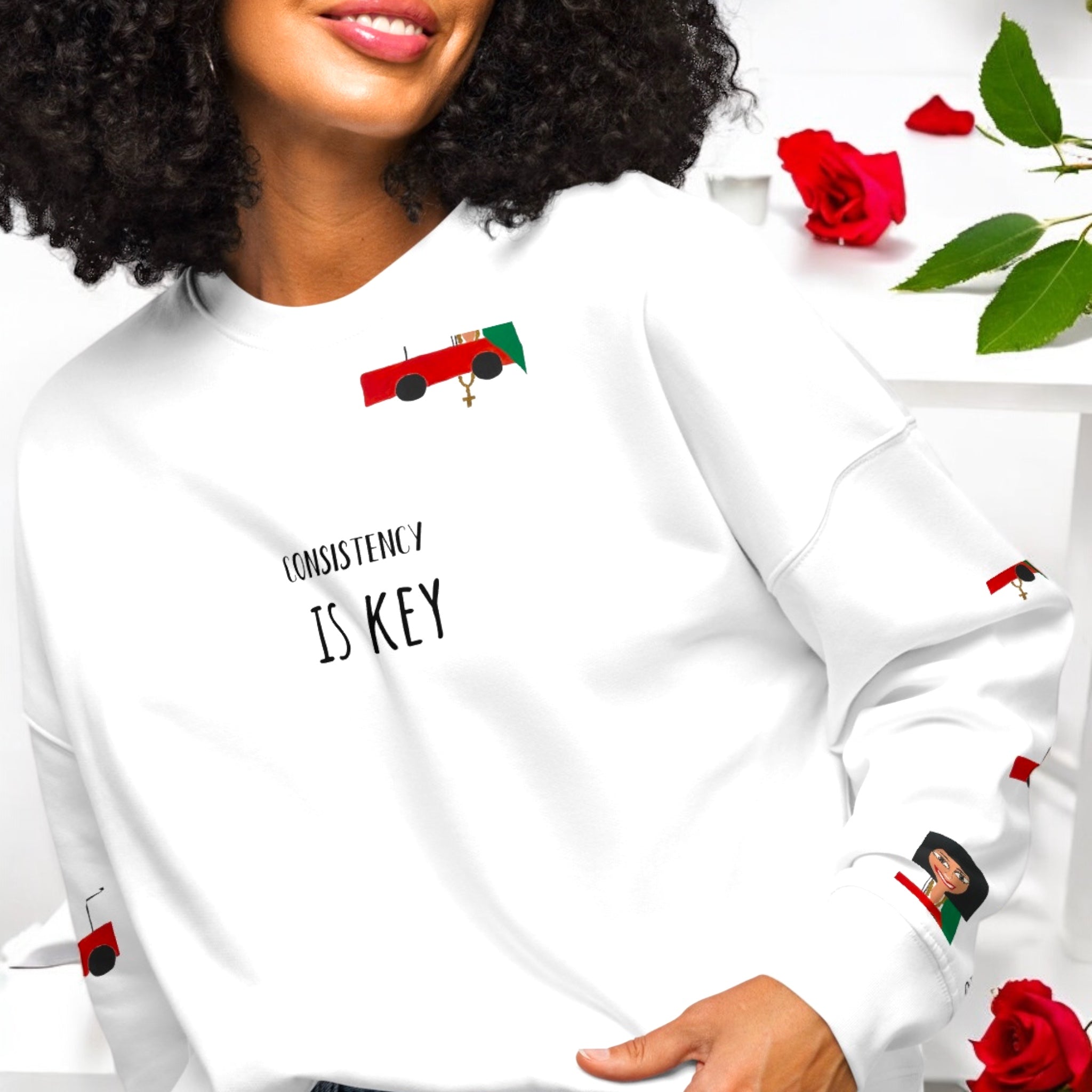 Iconic Flair Crew Neck Sweatshirt - Golden Expression Art