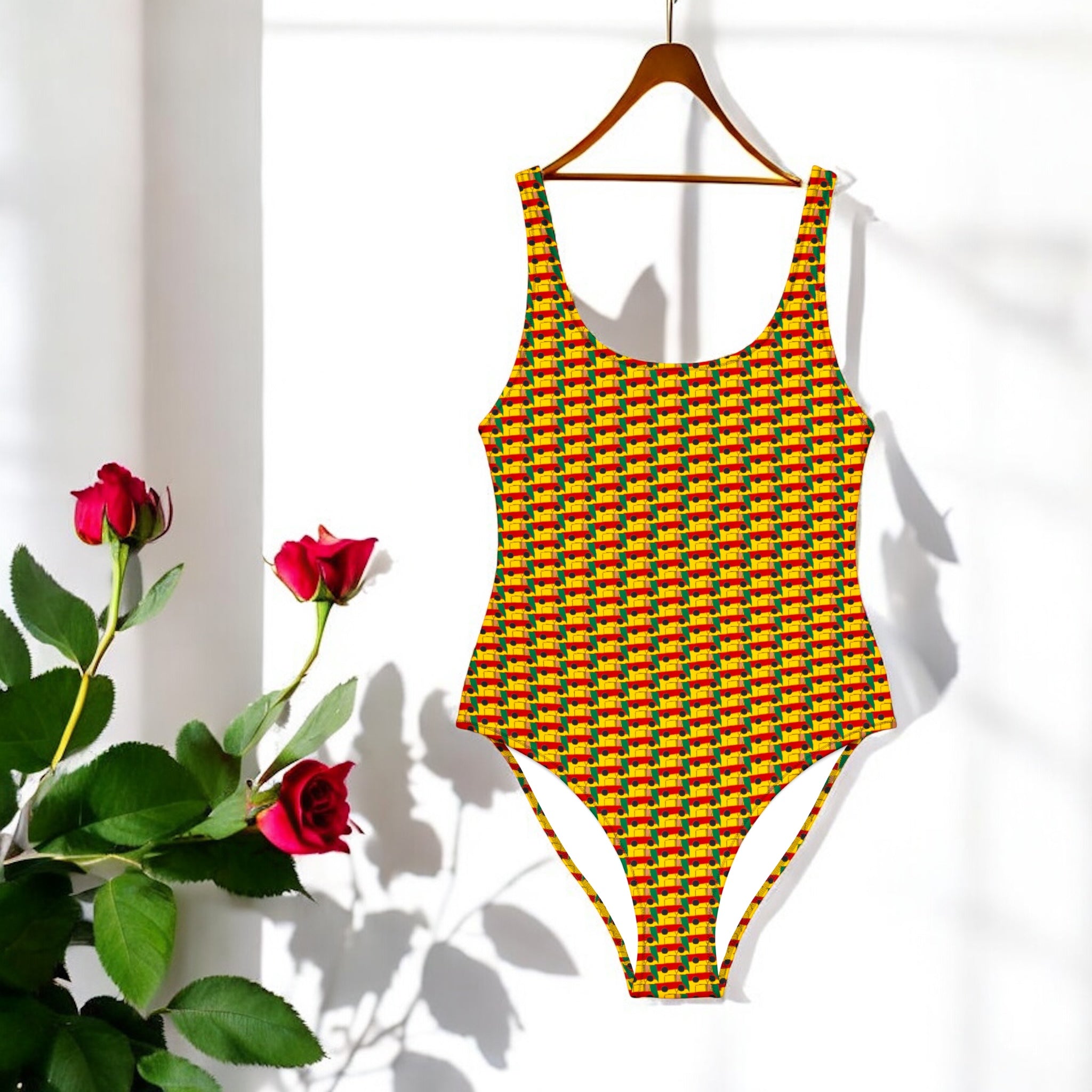 Iconic Star One piece swim Bodysuit - Golden Expression Art