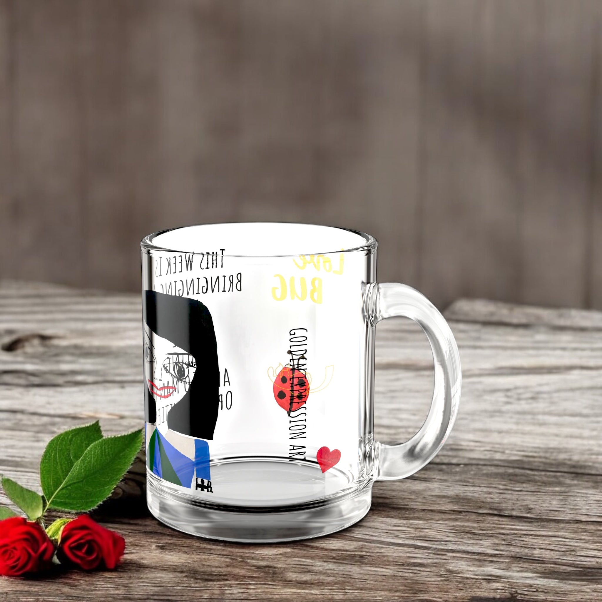 Up Glass Tea/Coffee Mug - Golden Expression Art