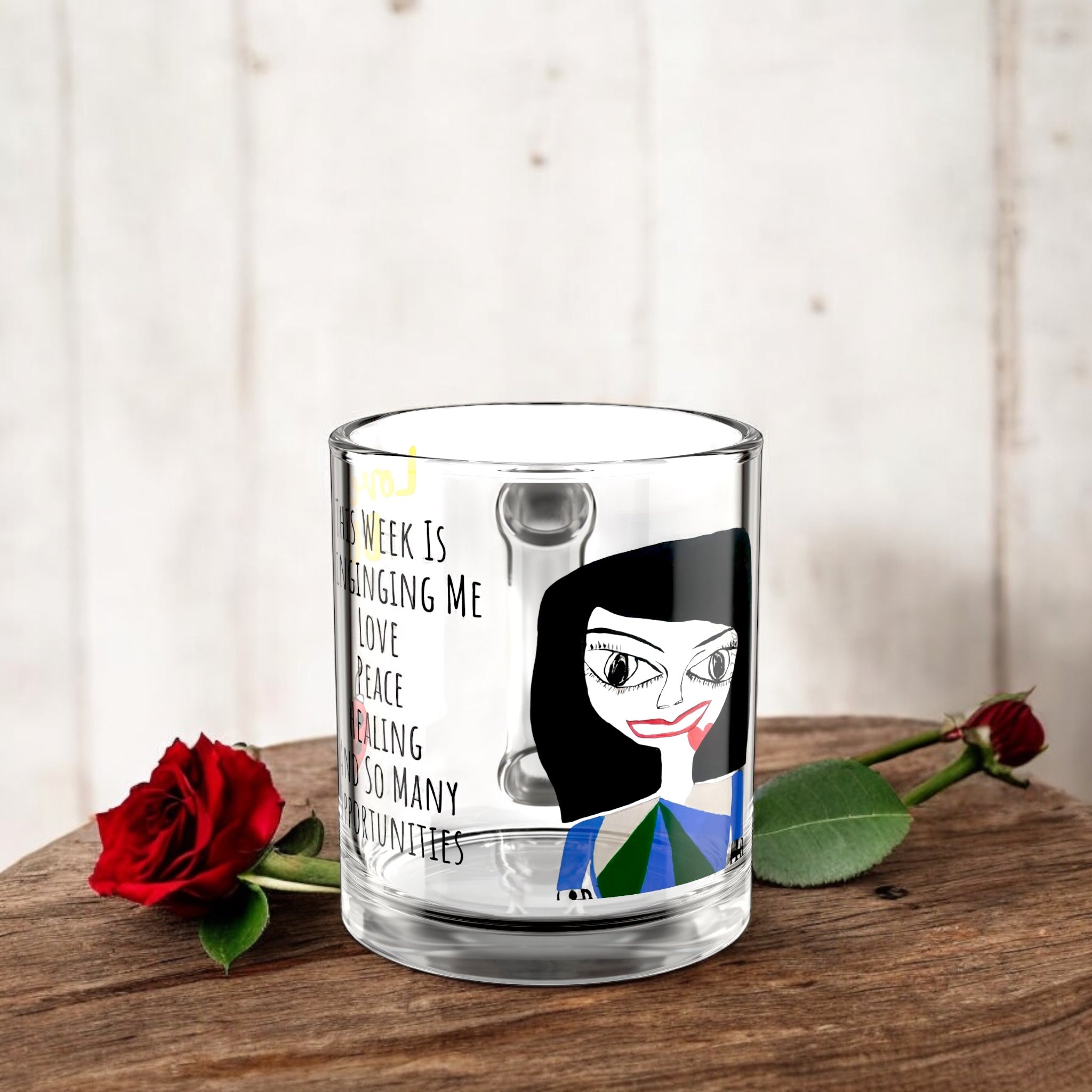 Up Glass Tea/Coffee Mug - Golden Expression Art