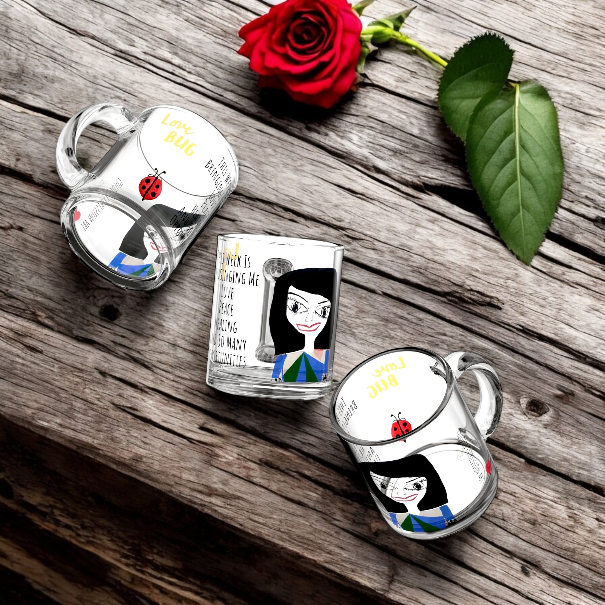 Up Glass Tea/Coffee Mug - Golden Expression Art