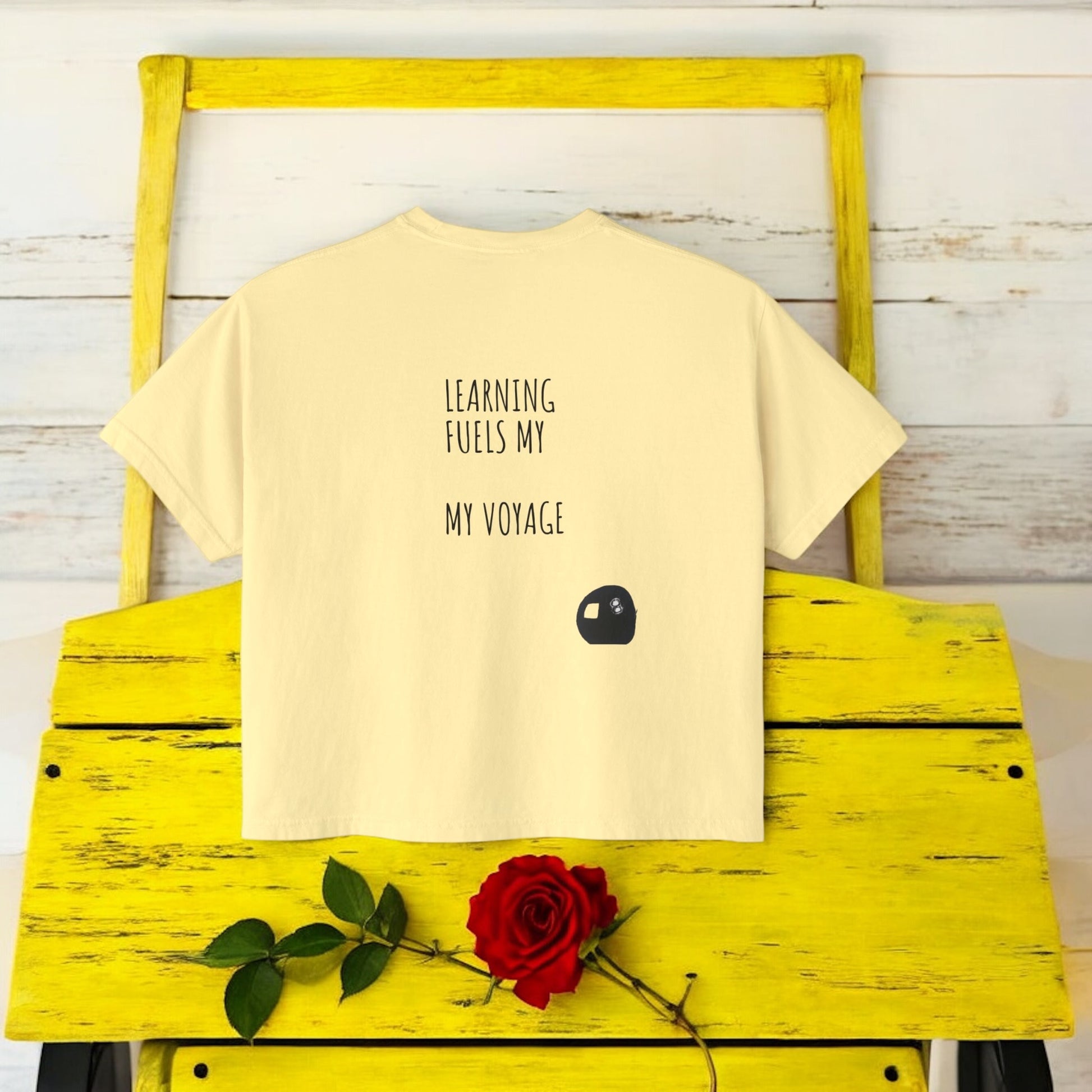 Mellow Sun Crop Tee - Golden Expression Art
