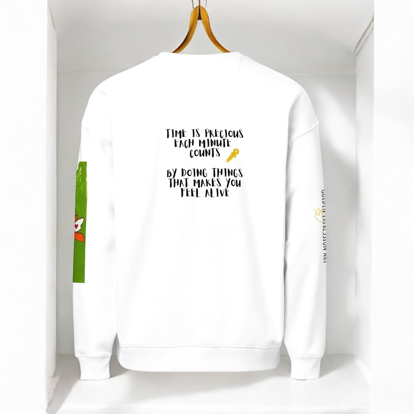 Golden-Vise Oversized Crewneck Sweatshirt