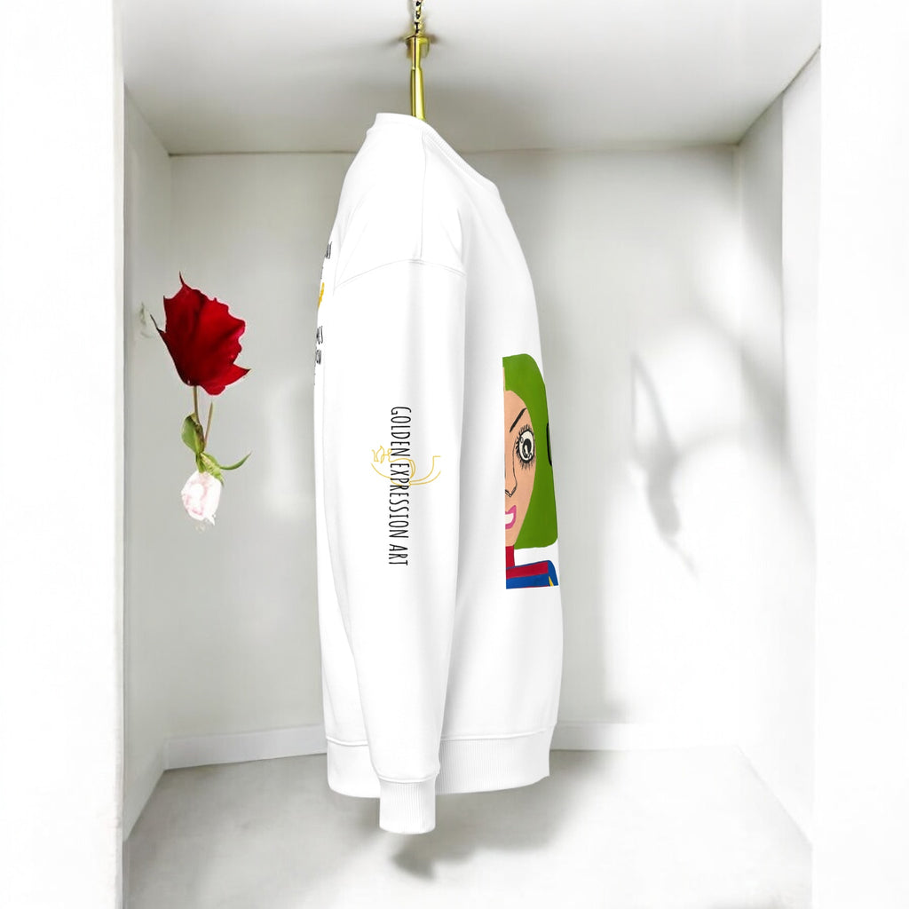 Golden-Vise Oversized Crewneck Sweatshirt - Golden Expression Art