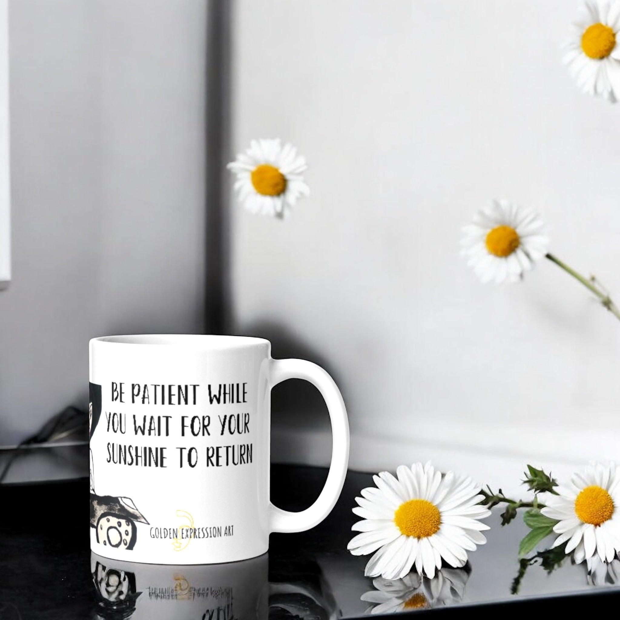 Not just Coffee Tea Mug - Golden Expression Art