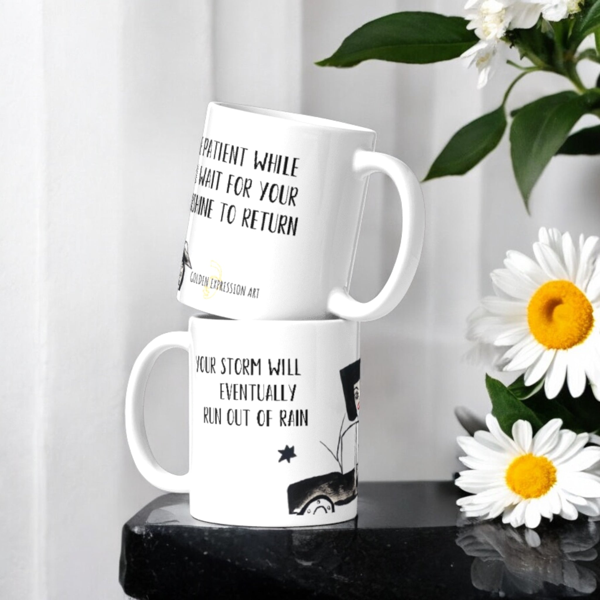 Not just Coffee Tea Mug - Golden Expression Art