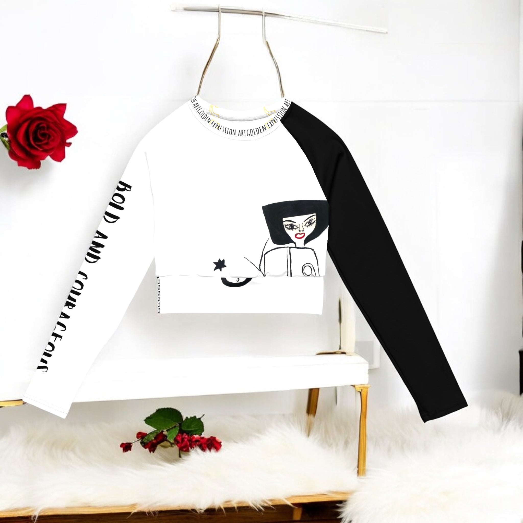 Women’s Polish Sol Crop Top - Golden Expression Art