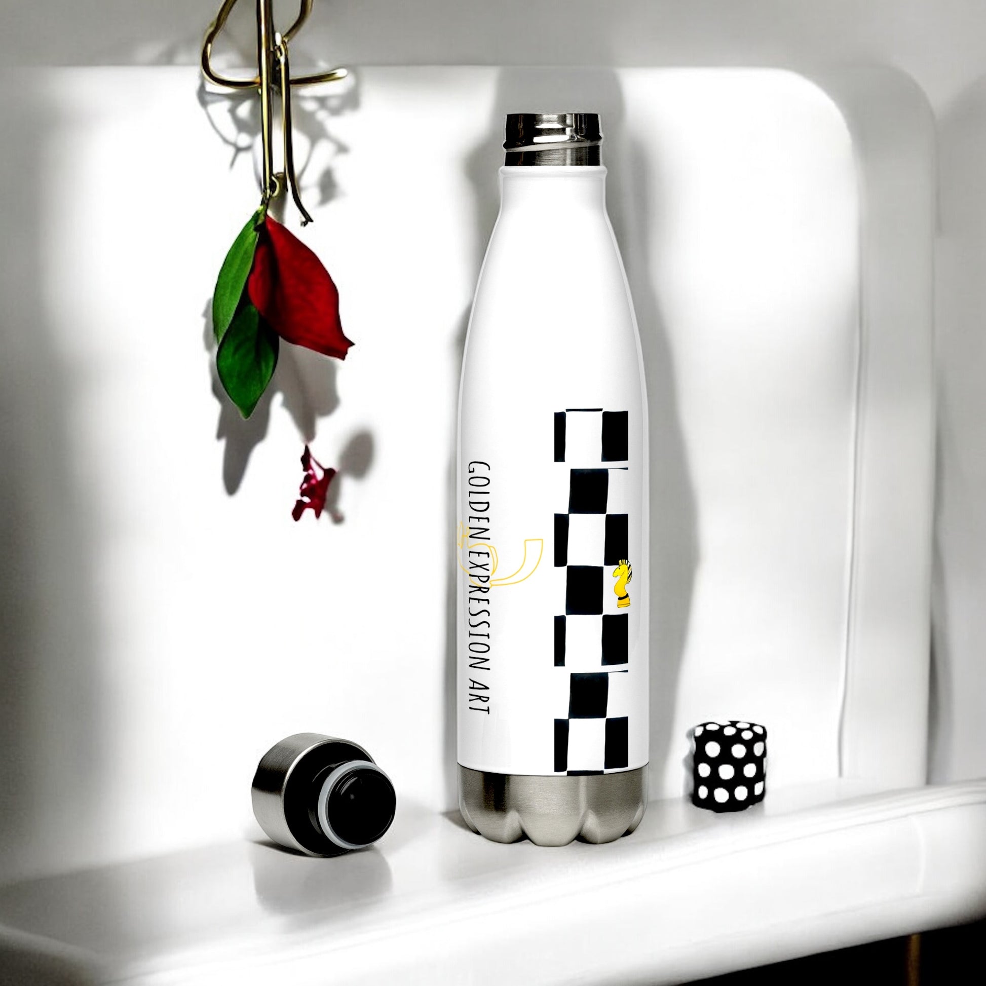 Checkmate Water Tumbler - Golden Expression Art