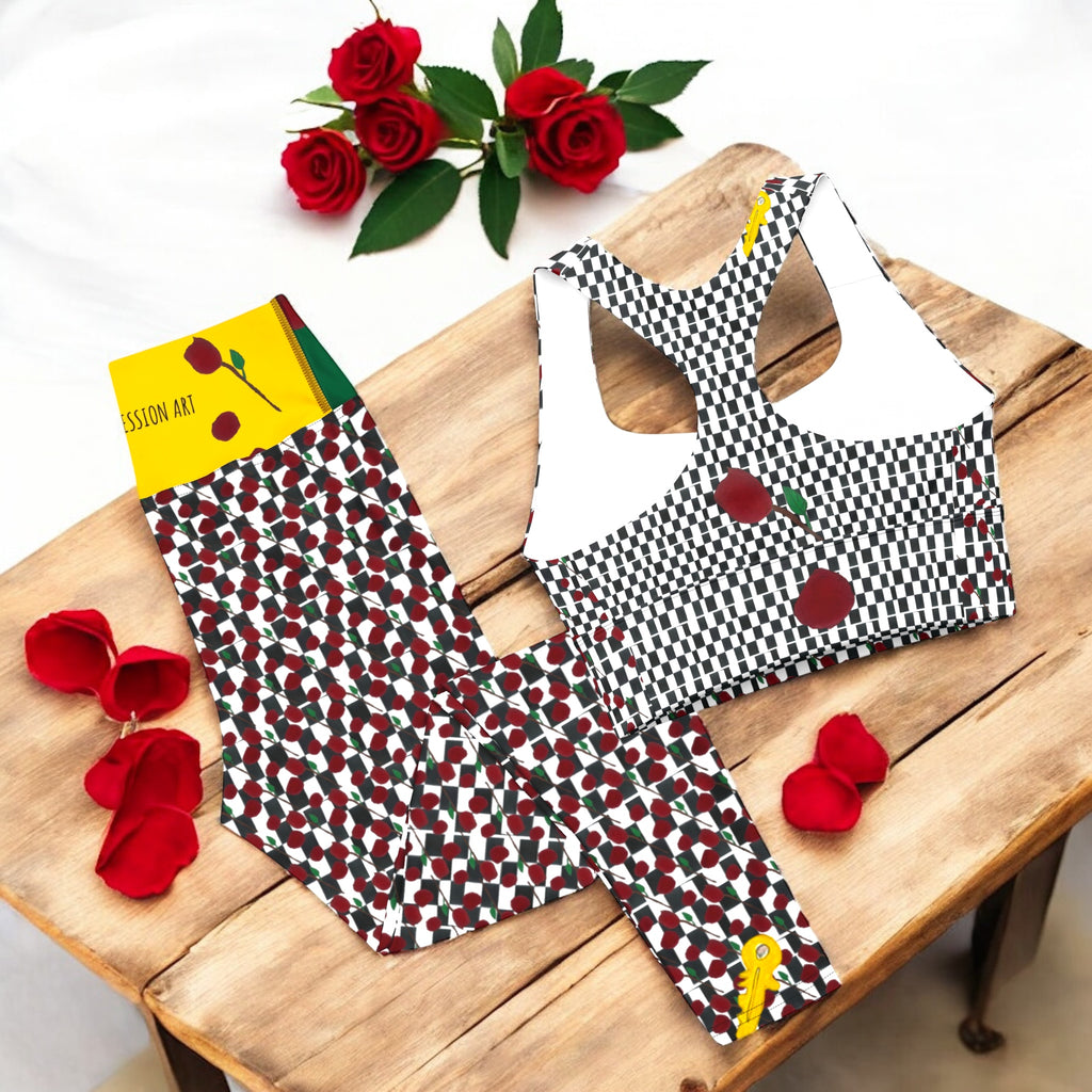 Ricochet Athletic Leggings Lounger - Golden Expression Art