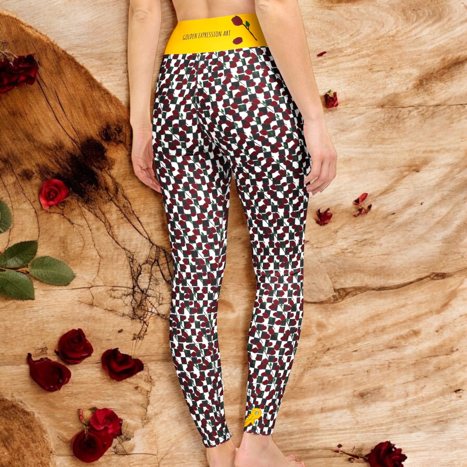 Ricochet Athletic Leggings Lounger - Golden Expression Art