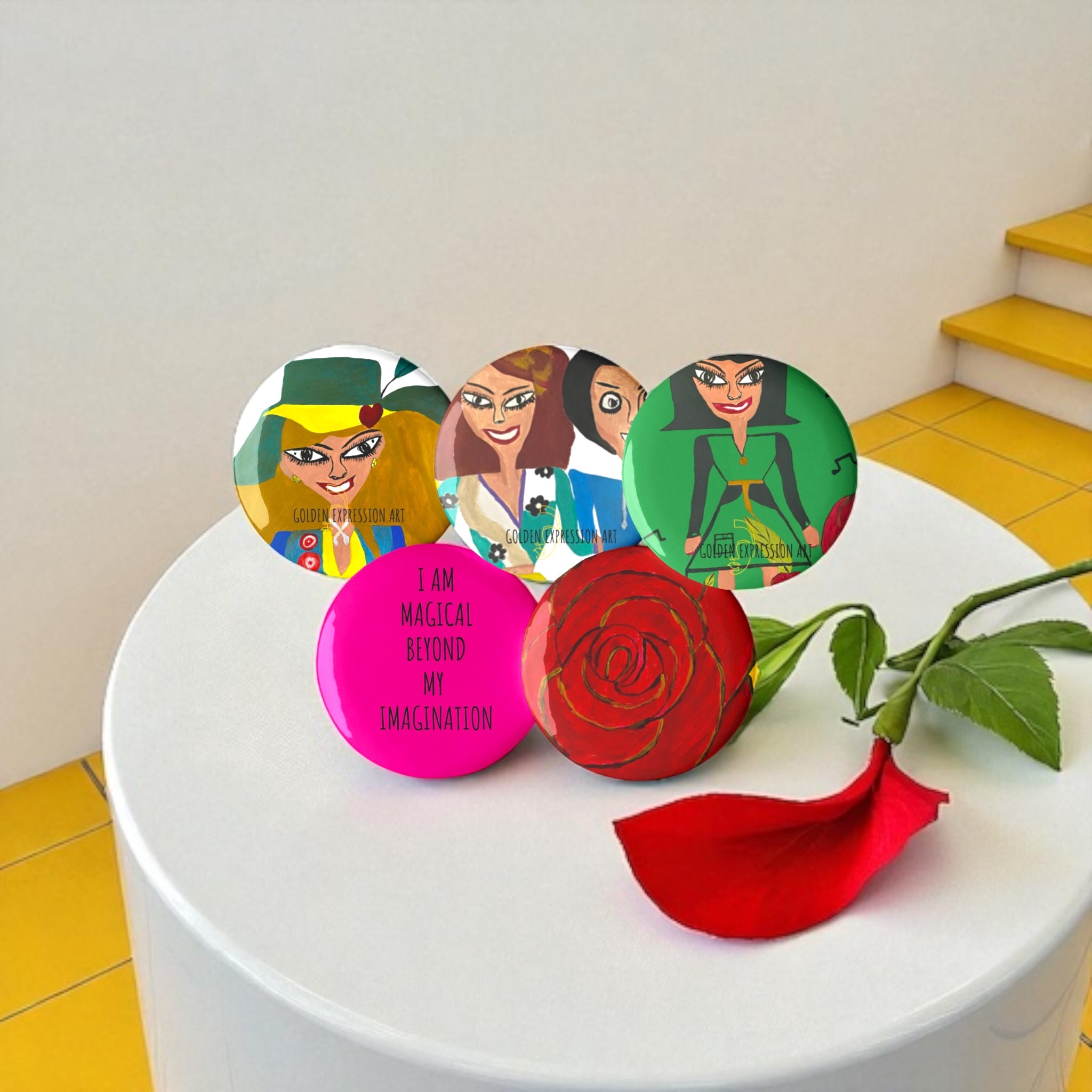 Eden Bouquet Pin Button