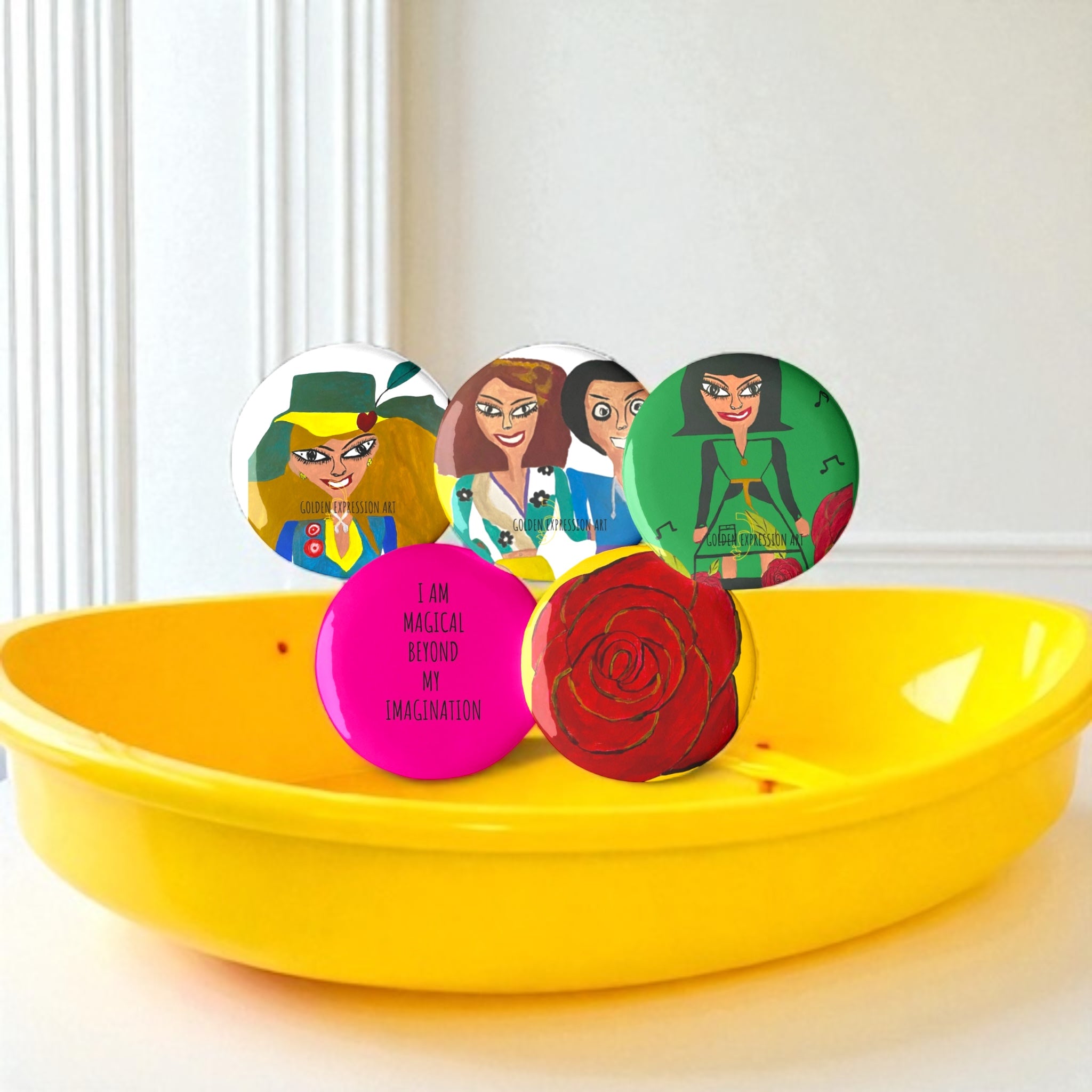 Eden Bouquet Pin Button