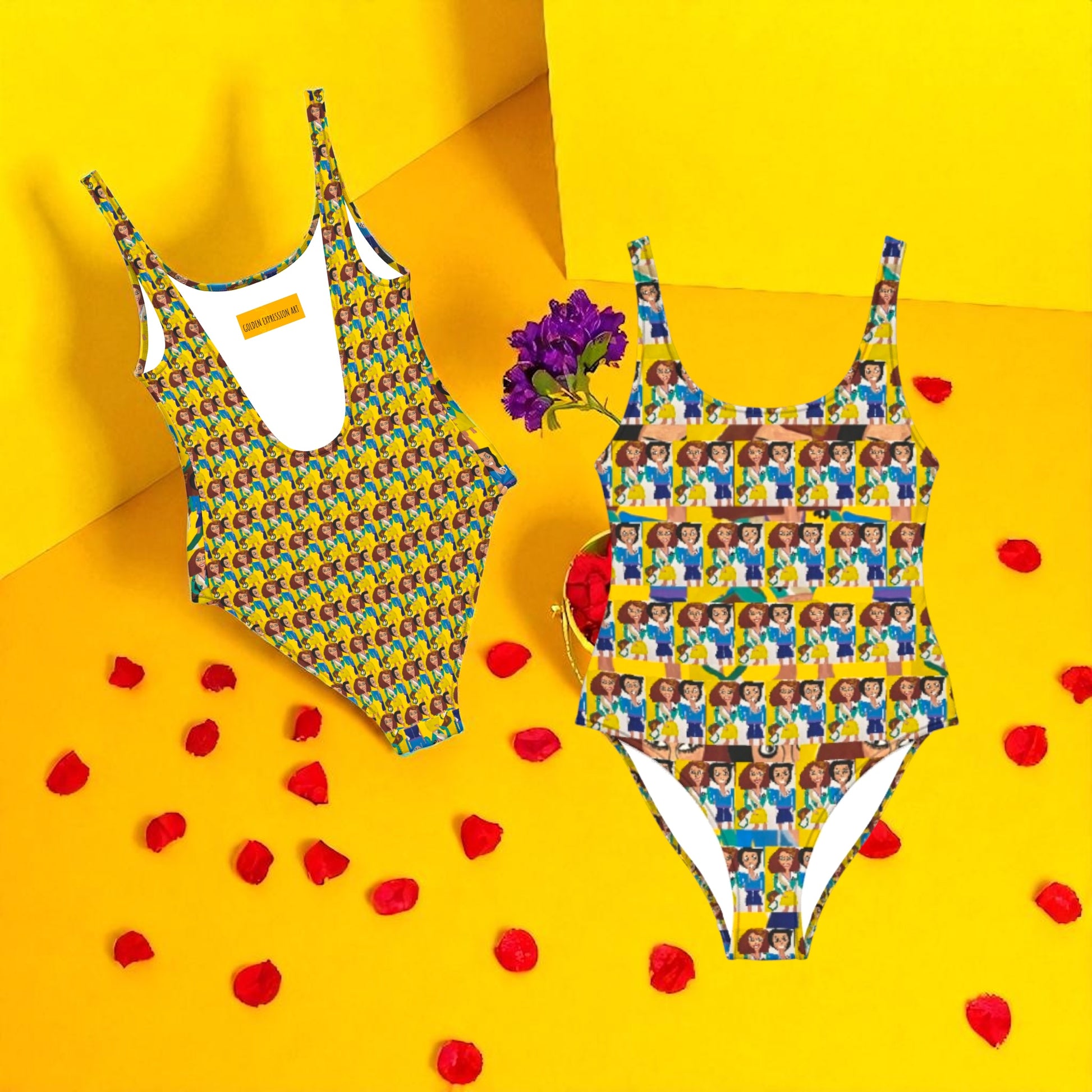 Vintage Charm One Piece Swimsuit/Bodysuit