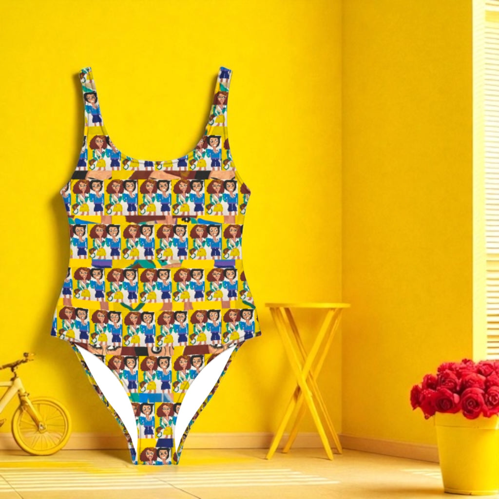 Vintage Charm One Piece Swimsuit/Bodysuit